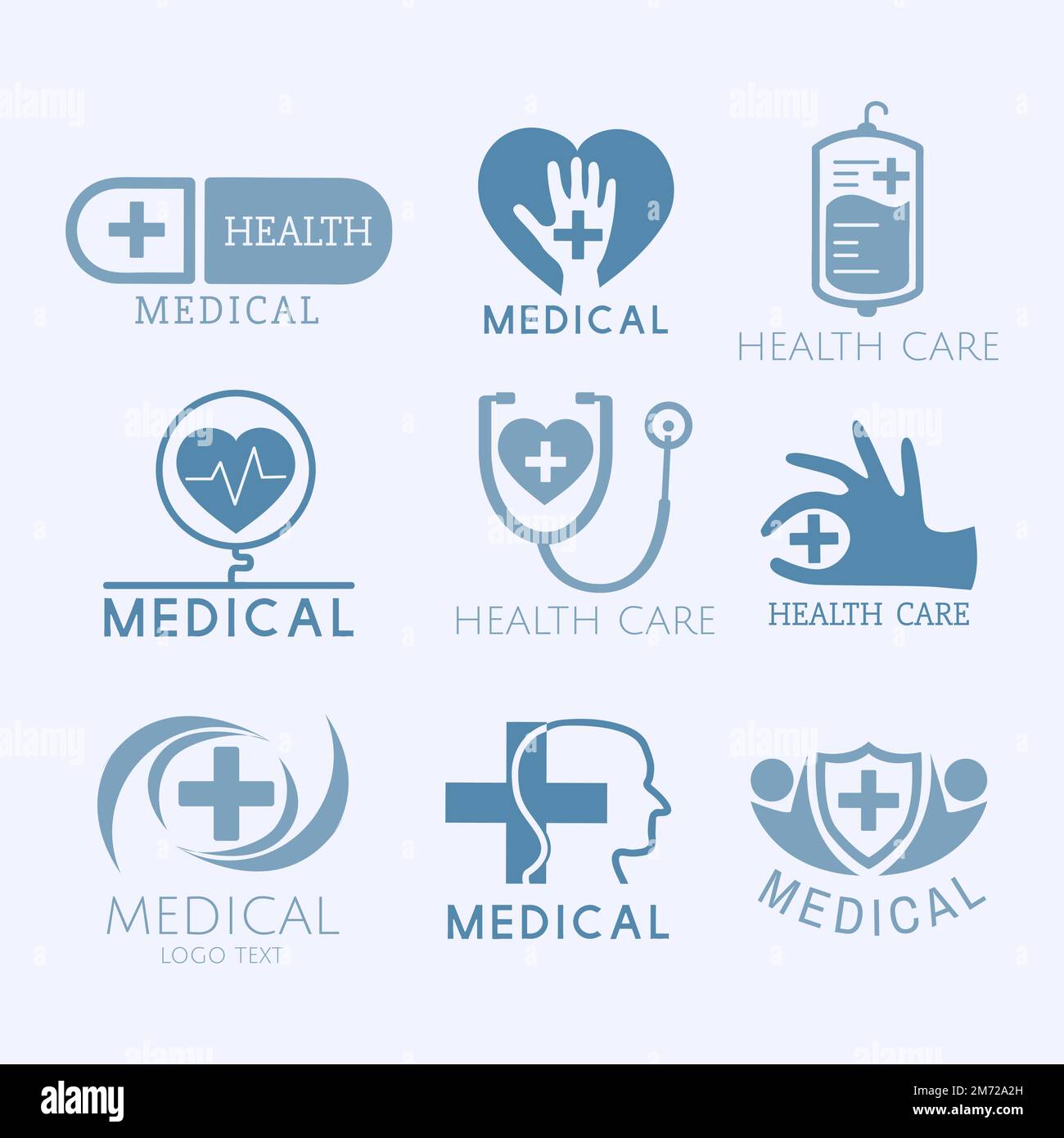 Medical service logos vector set Stock Vector Image & Art Alamy