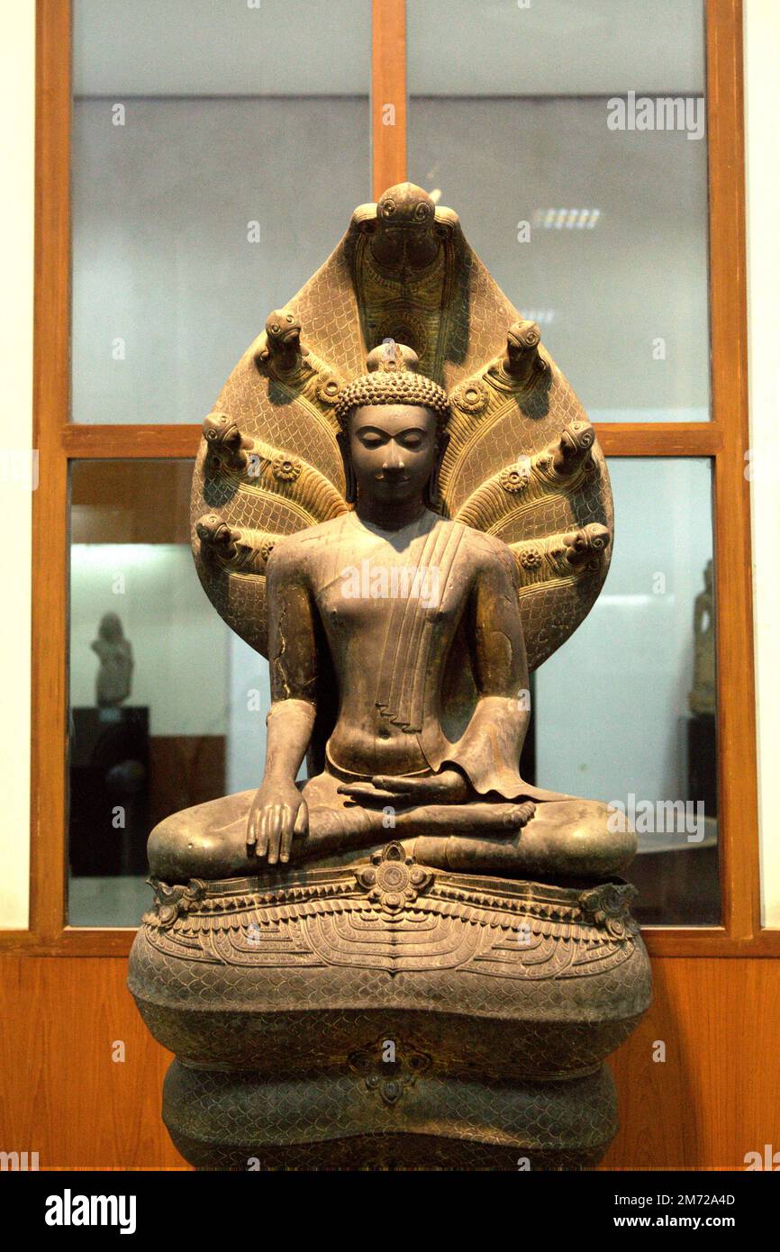 Image of Buddha sheltered with naga hoods (dated 1183 A.D.) at National
