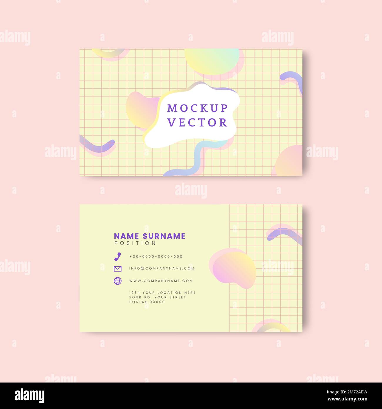 Pastel name card mockup vector Stock Vector Image & Art Alamy