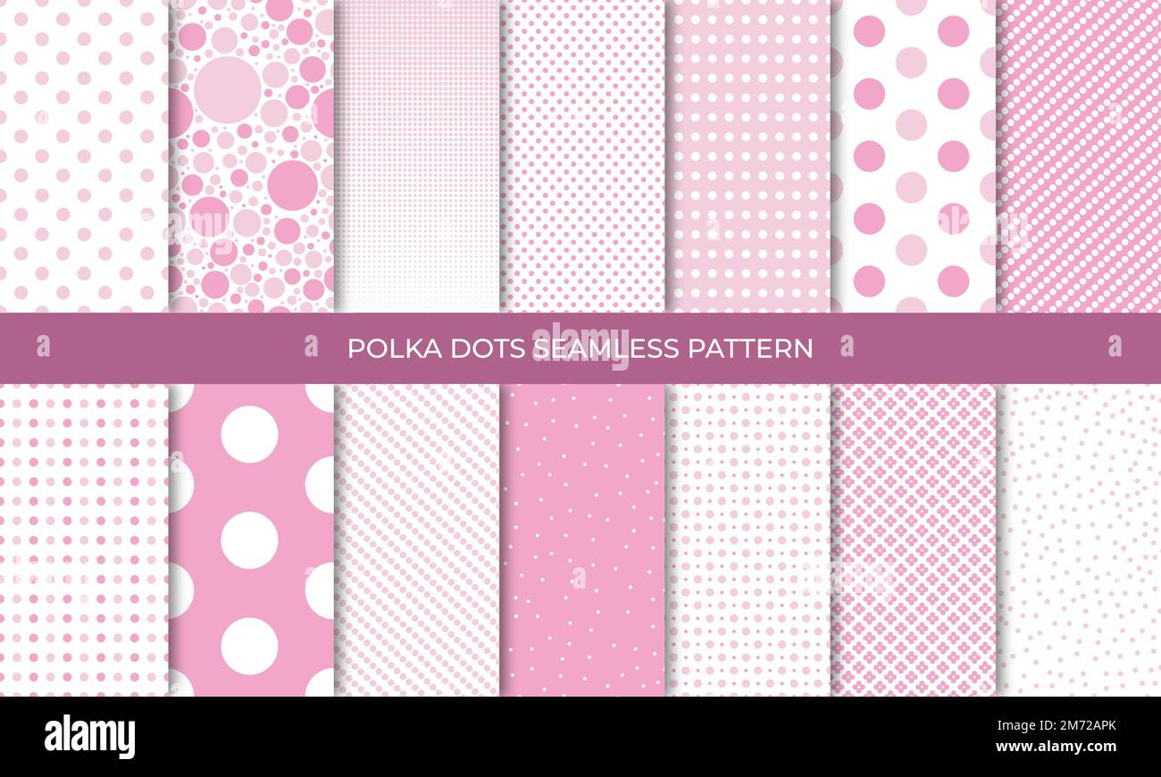 Baby Pink Polka Dot Background