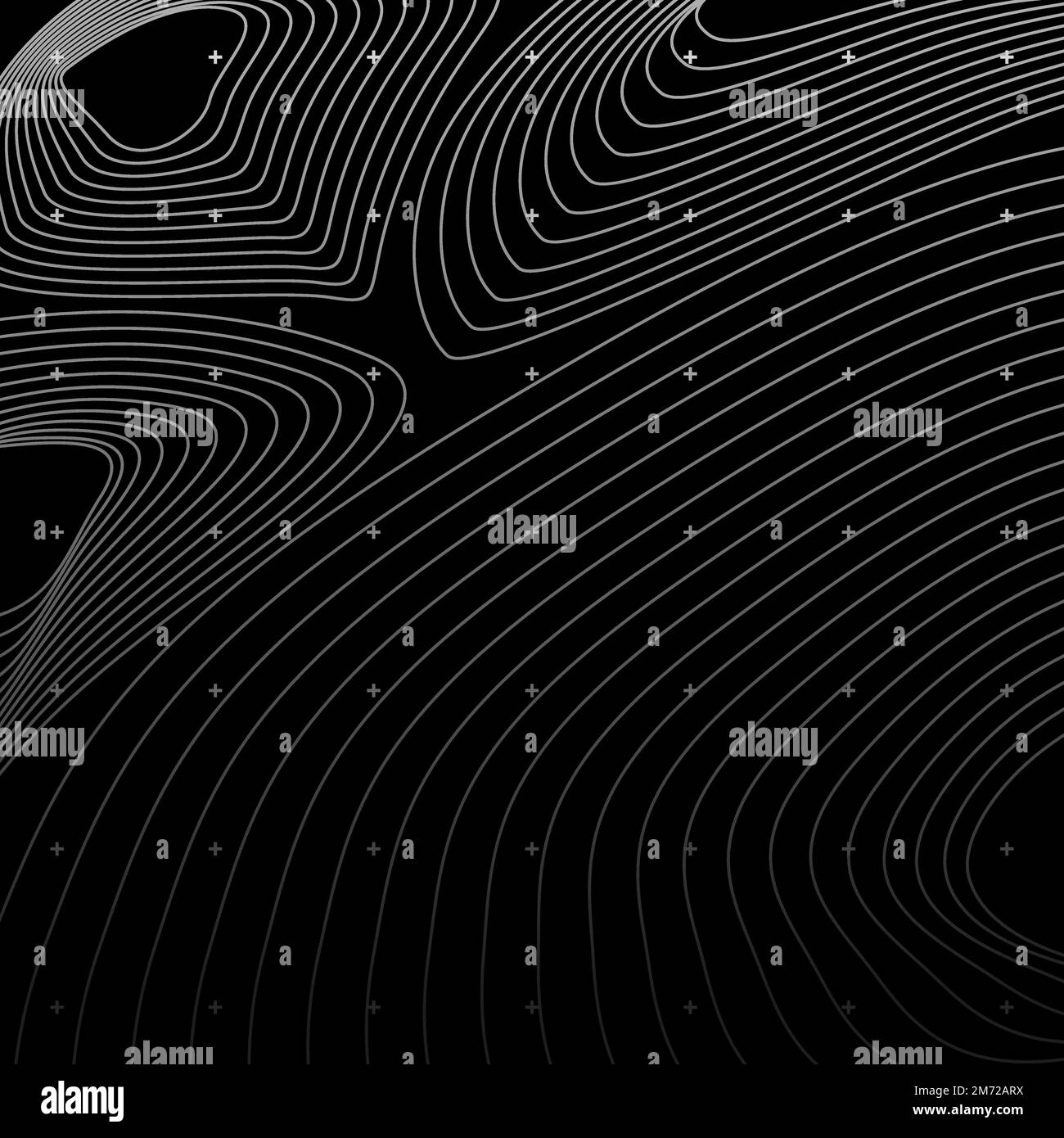 Black and white abstract map contour lines background Stock Vector ...