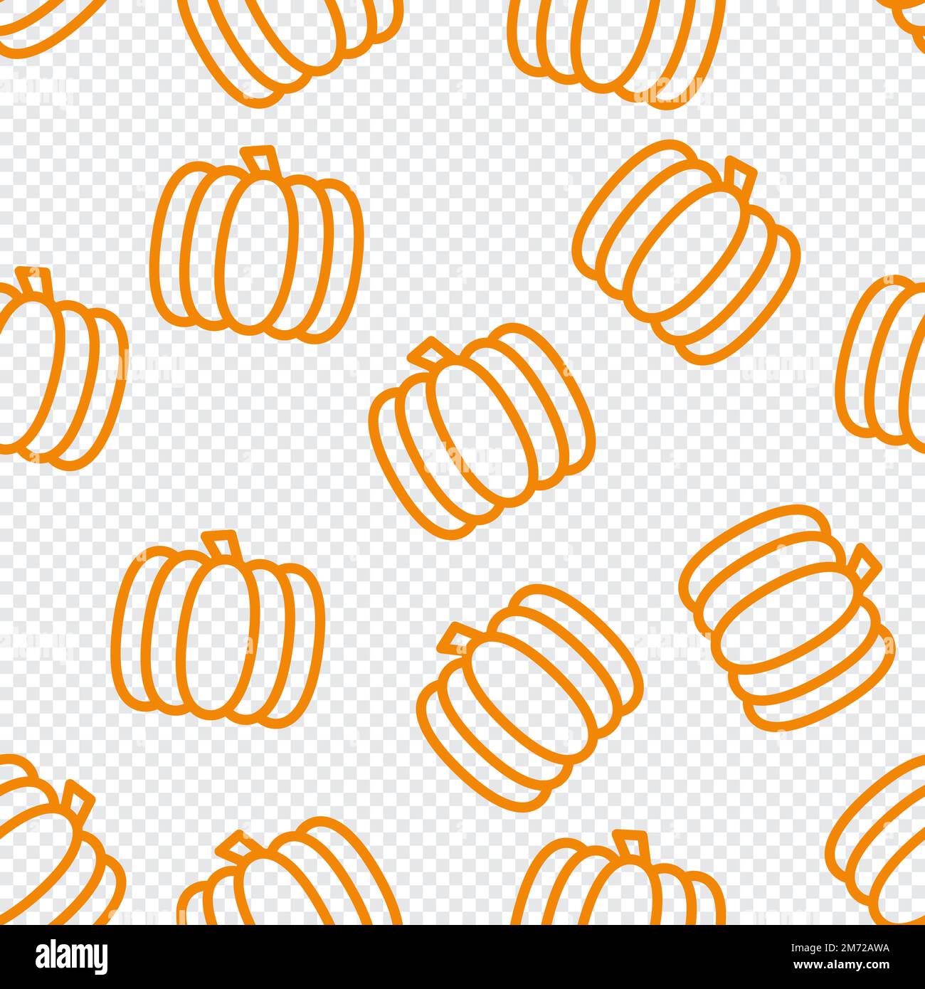 Seamless pattern with pumpkins. Vegetable summer pattern. Colorful bright vegetable seamless pattern. Vector illustration Stock Vector