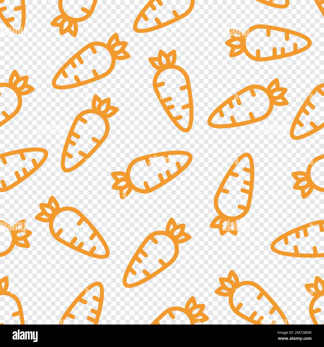 Seamless pattern with carrots. Vegetable summer pattern. Colorful bright vegetable seamless pattern. Vector illustration Stock Vector