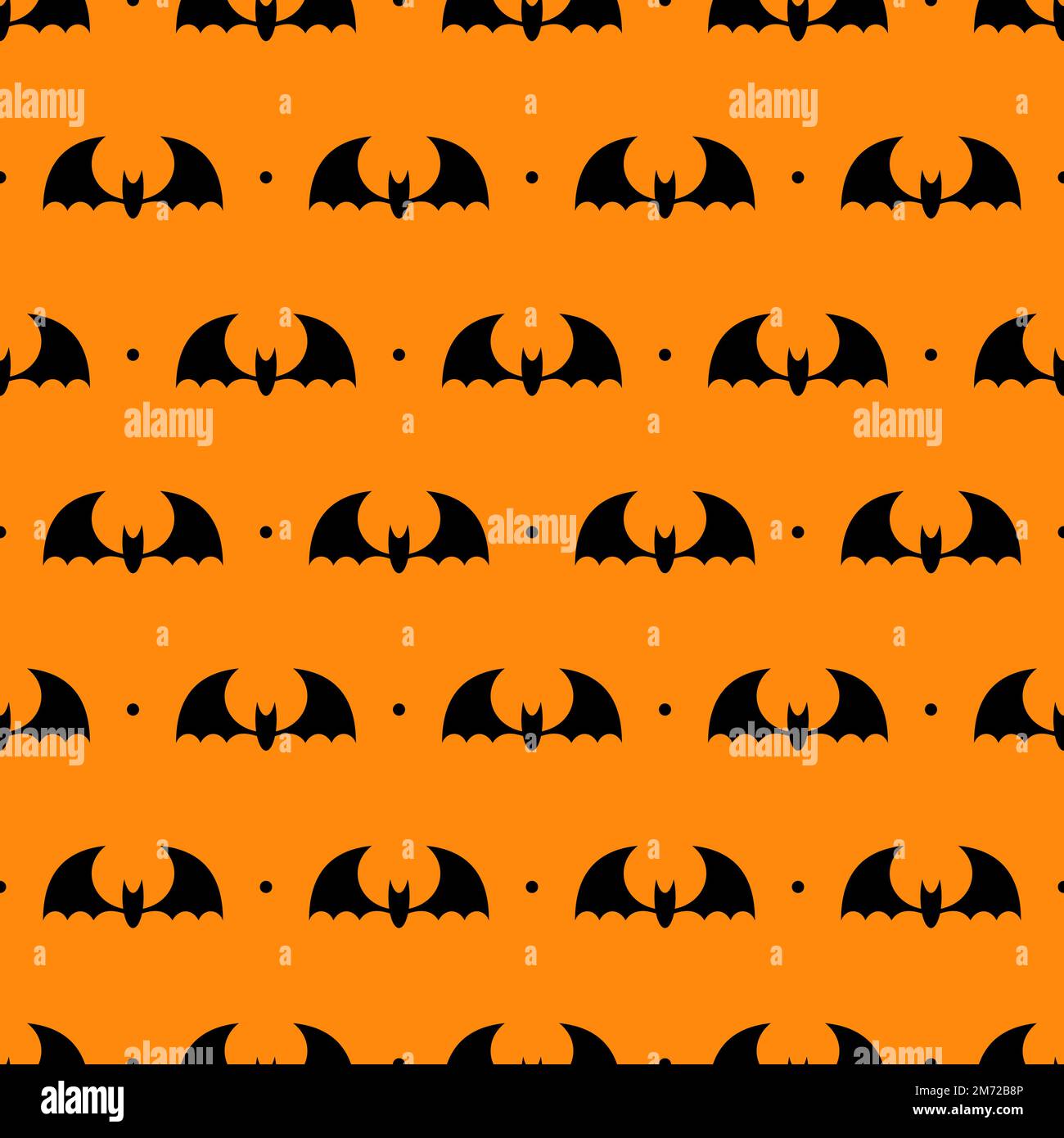 Vector seamless pattern with black bats. Bats silhouette seamless pattern. Scary endless background with flittermouse. Vector illustration Stock Vector