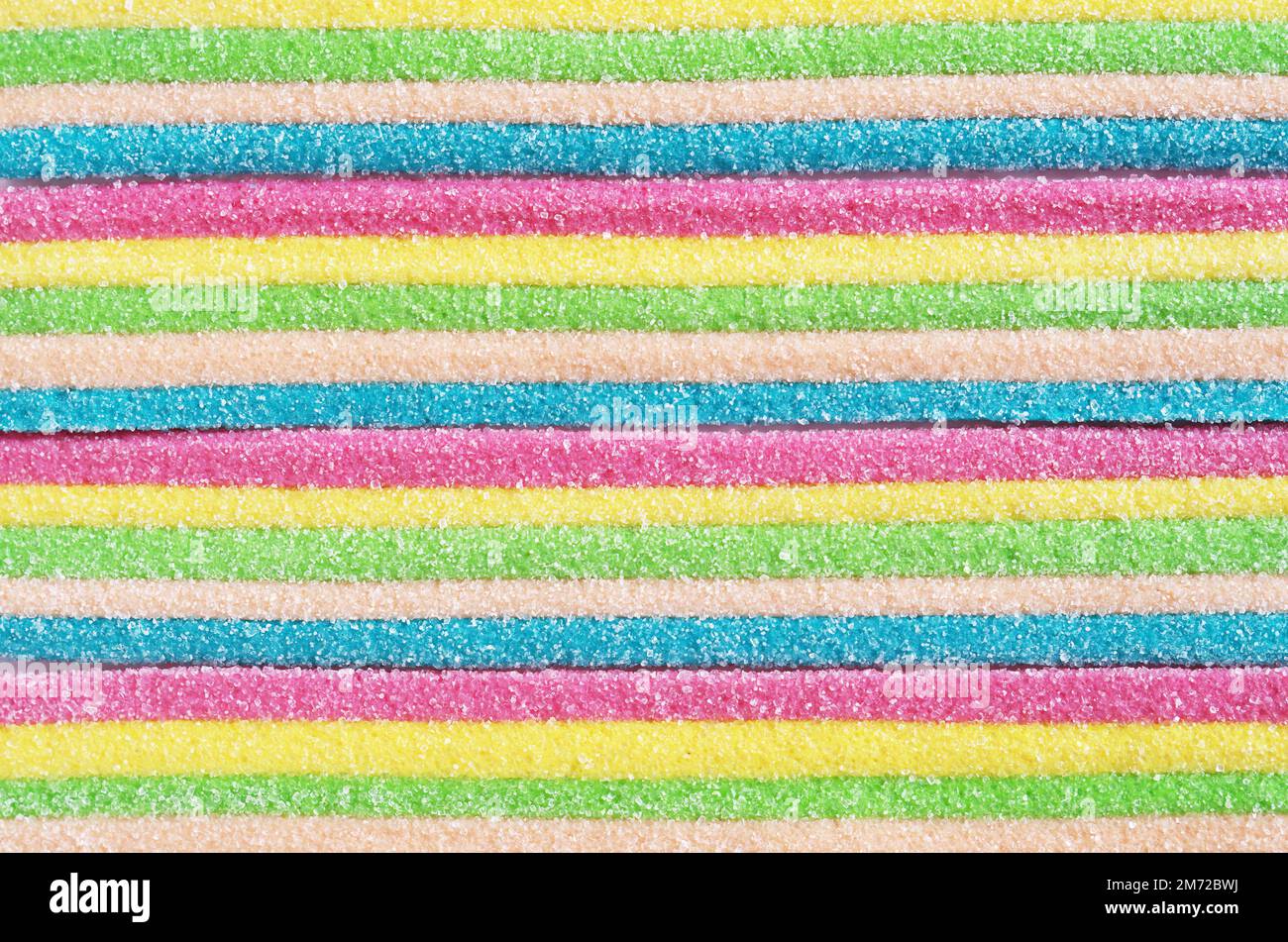 Multicolor gummy candy sweets background texture, top view. Jelly ...