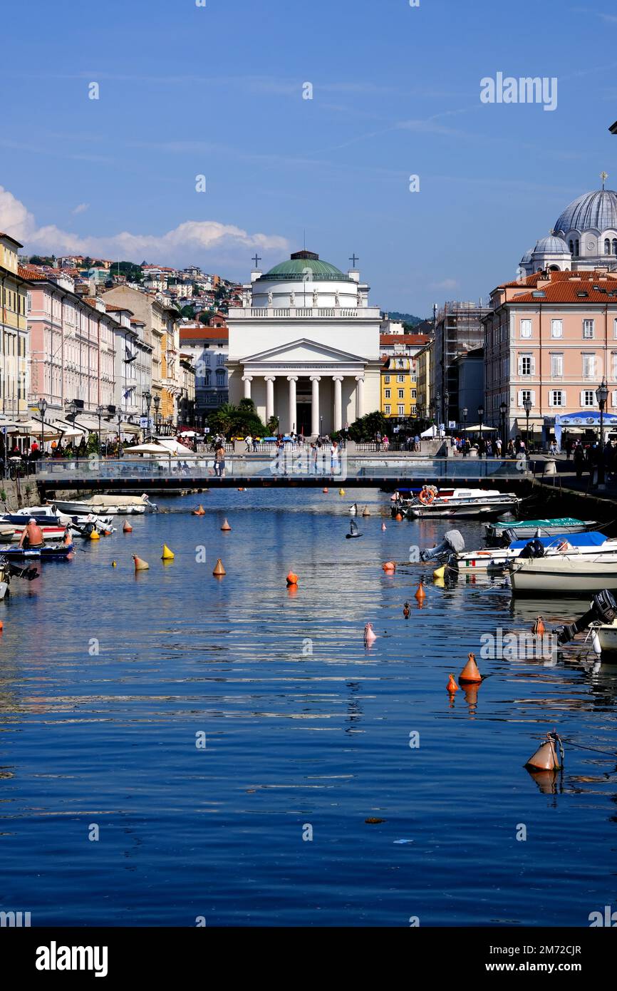 Canal Grande in Trieste Italy Stock Photo