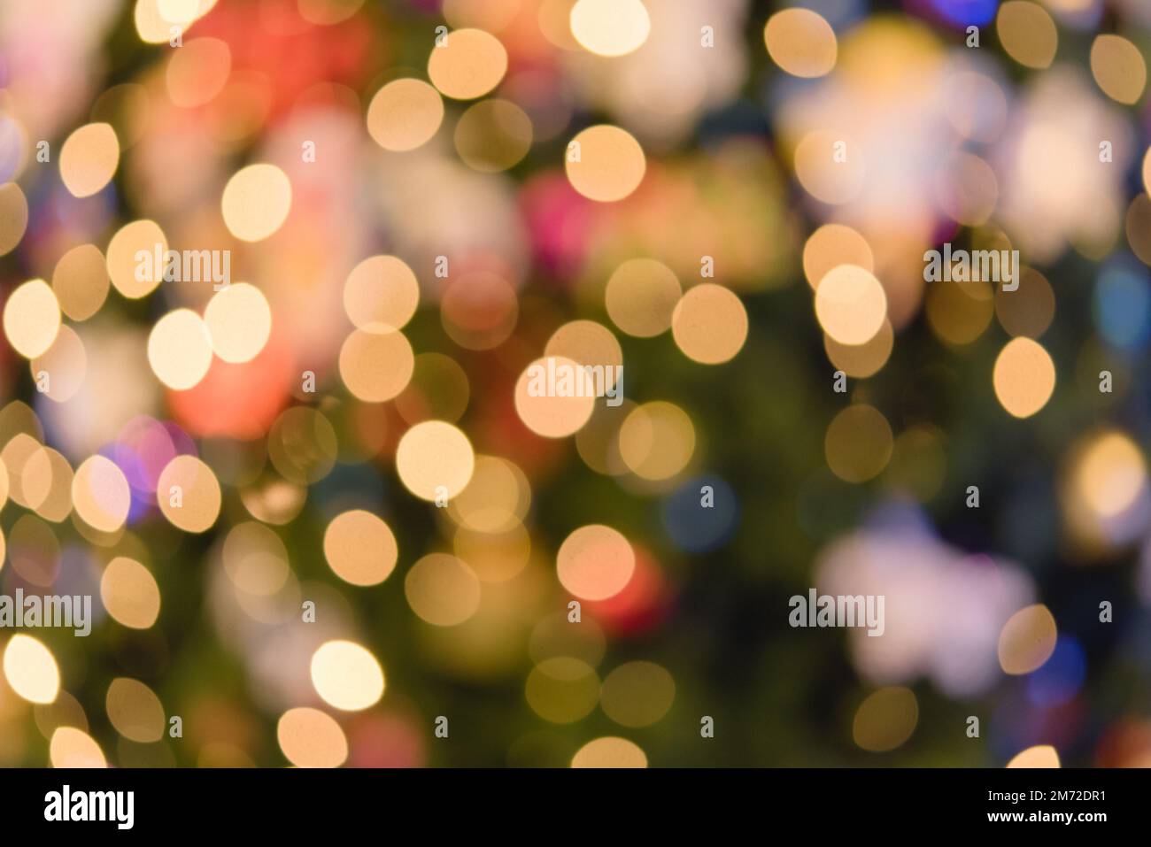 Abstract beautiful blurred bokeh background with copy space. blur bokeh light background festive colorful banner concept. Stock Photo