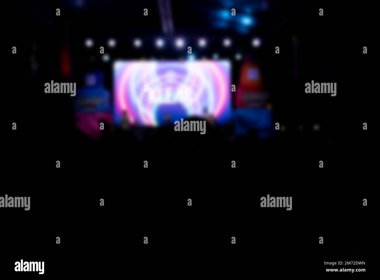 Blur lighting festival entertainment concert on stage. Stock Photo