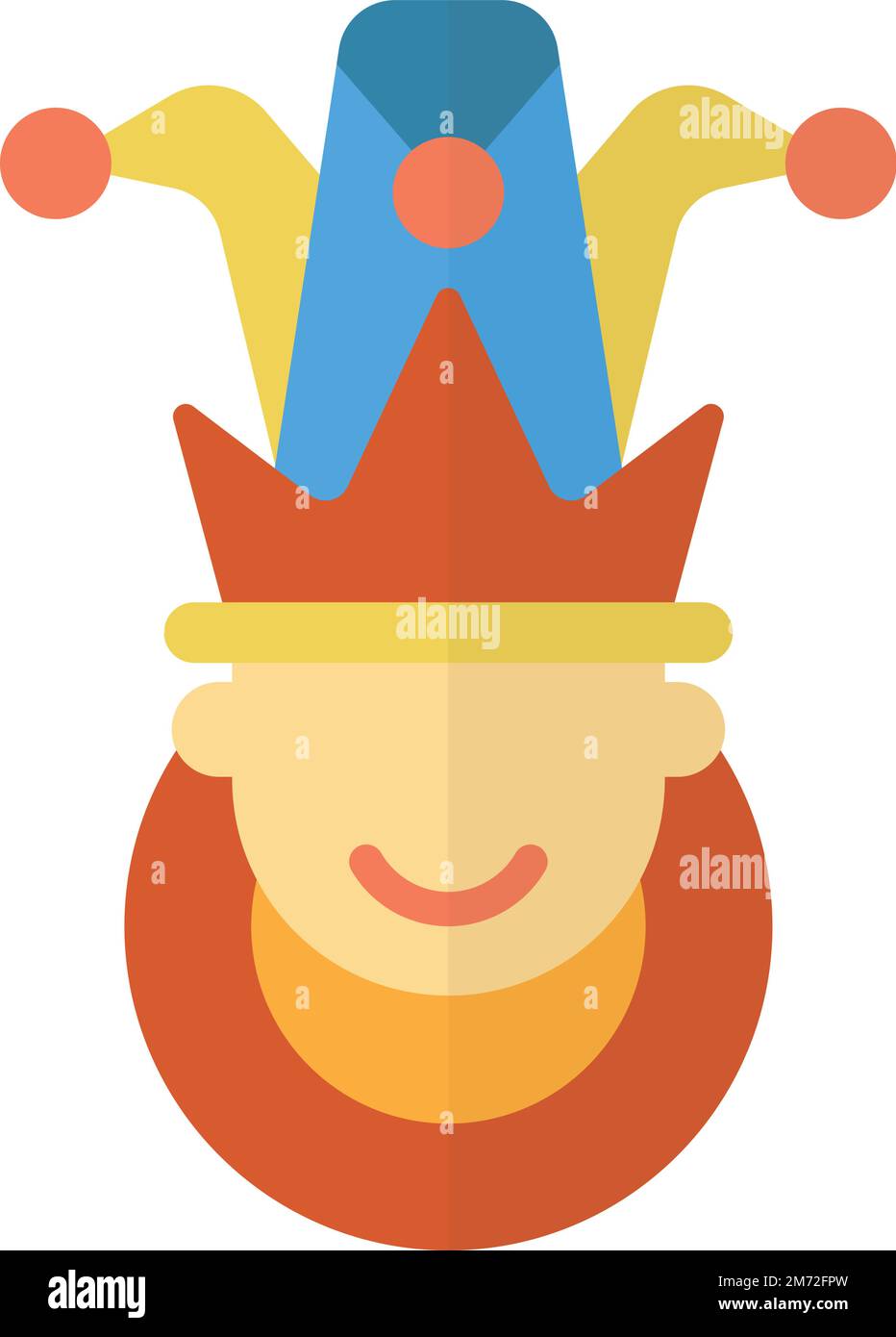 child with party hat illustration in minimal style isolated on background Stock Vector