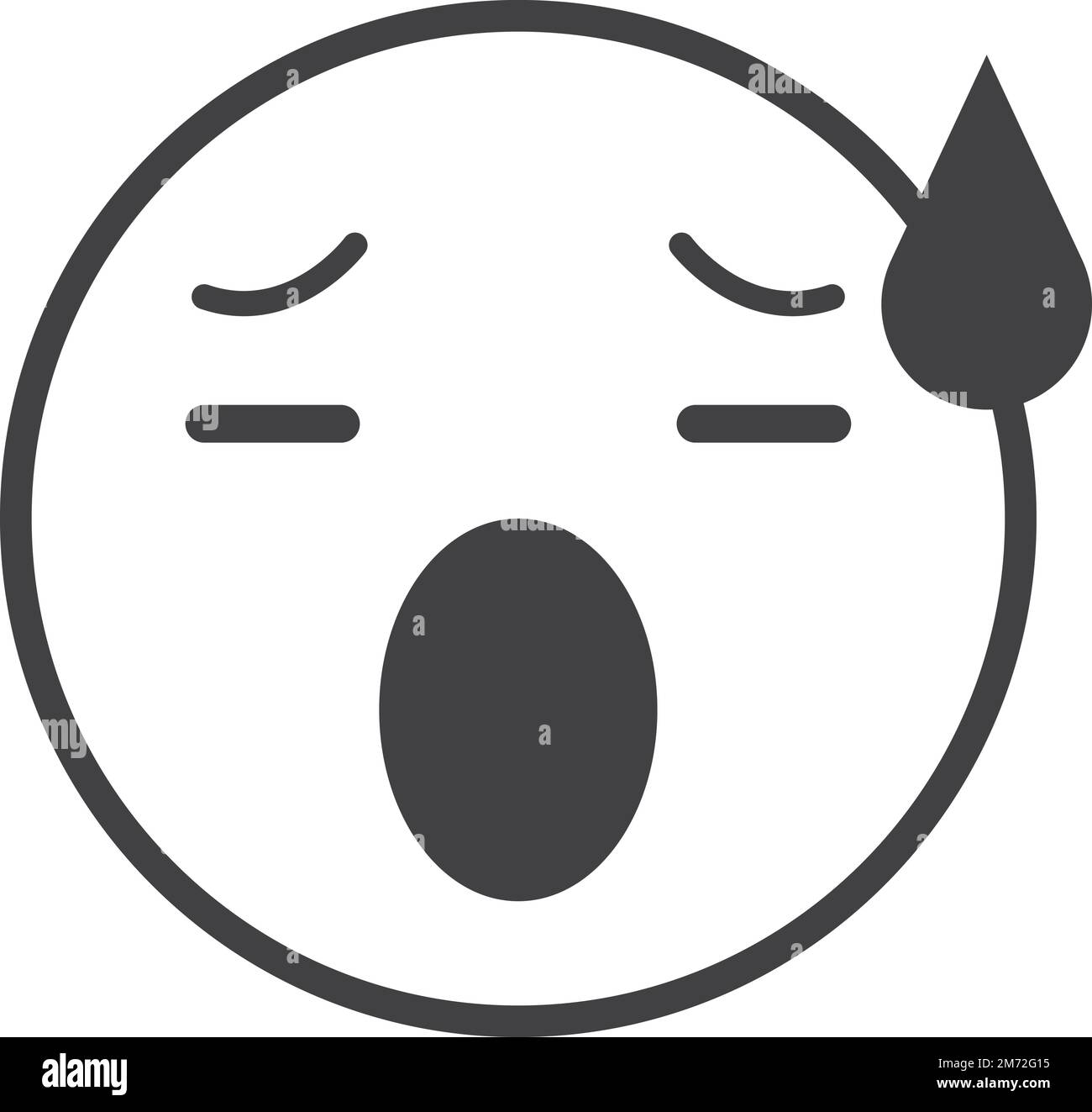 sick face emoji illustration in minimal style isolated on background ...