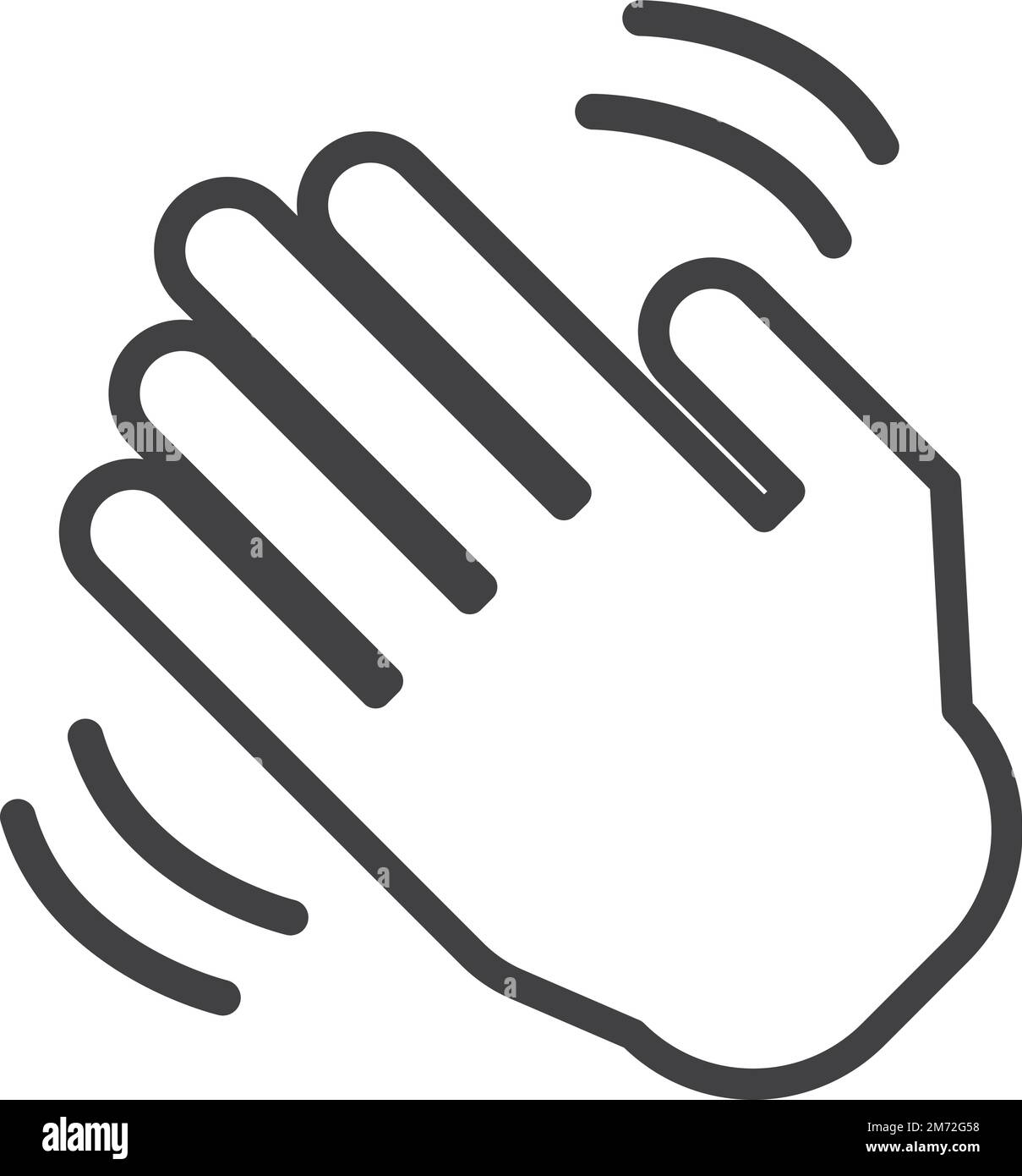 Hand Wave Clipart Black And White