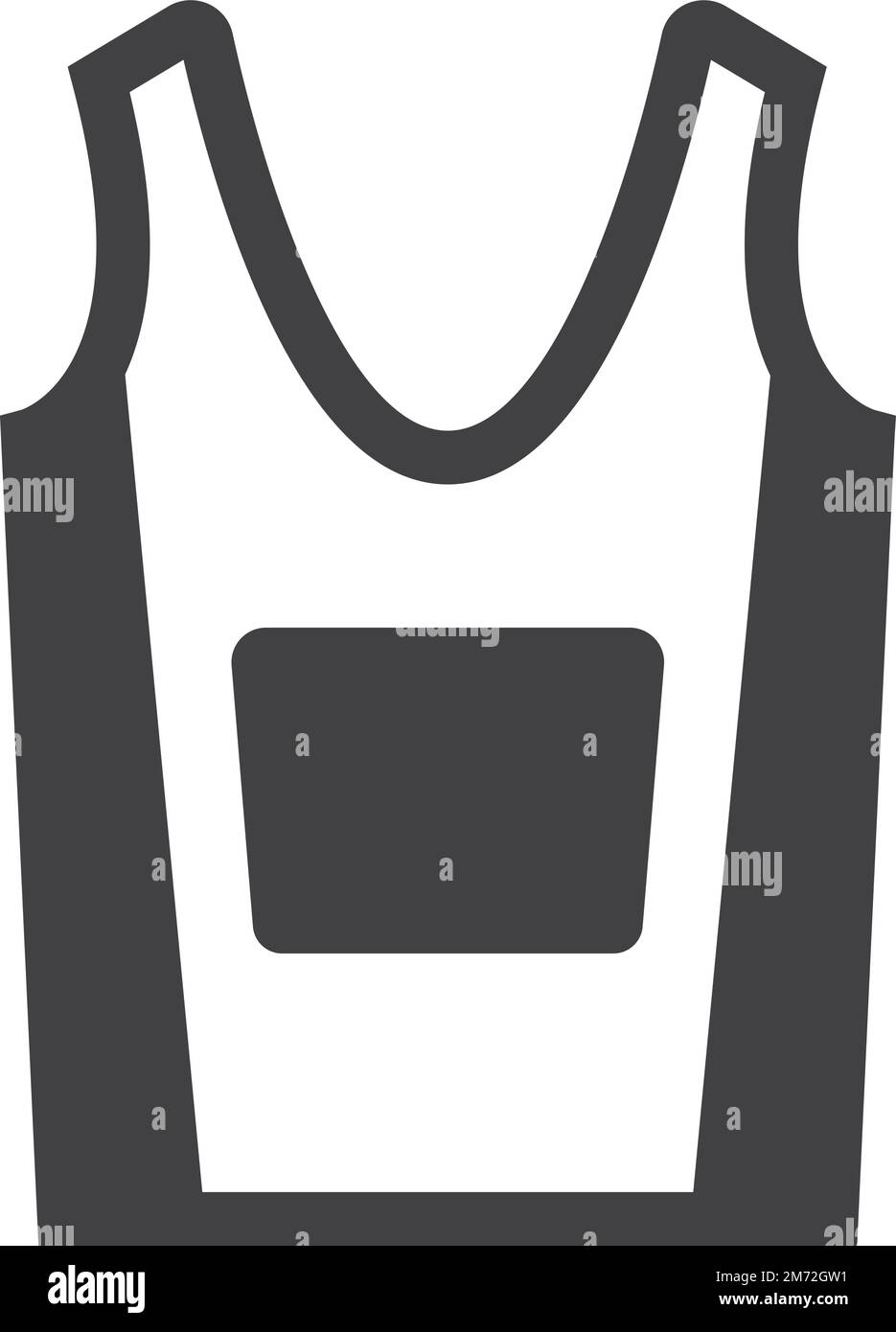 Women's blank white sleeveless volleyball jersey template on gray  background.Front and back view, vector file. Stock Vector
