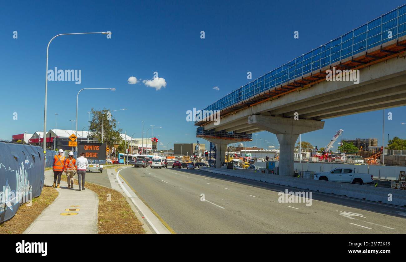 Construction of the 'Sydney Gateway' road expansion and overhead