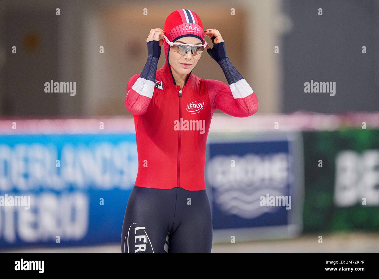 HAMAR, NORWAY - JANUARY 6: Martine Ripsrud of Norway competing on the ...