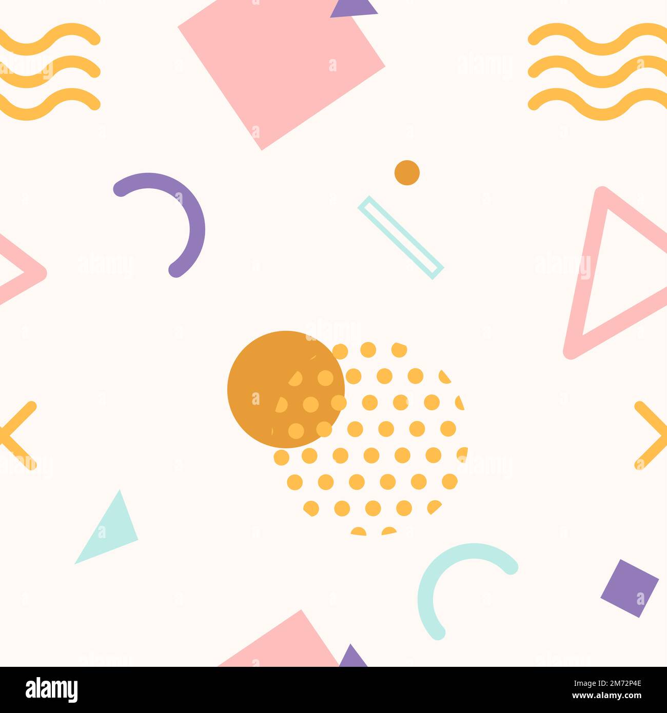 Colorful geometric memphis style background Stock Vector