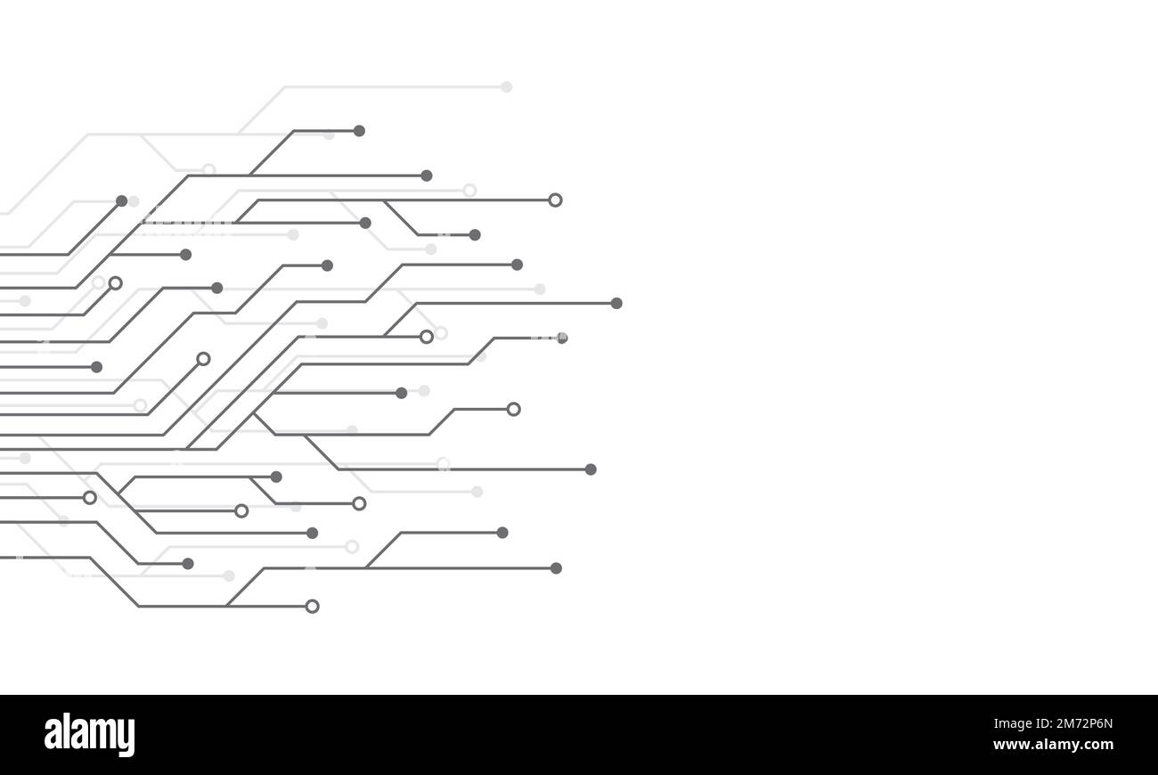 Circuit board electronics digital technology banner. Abstract