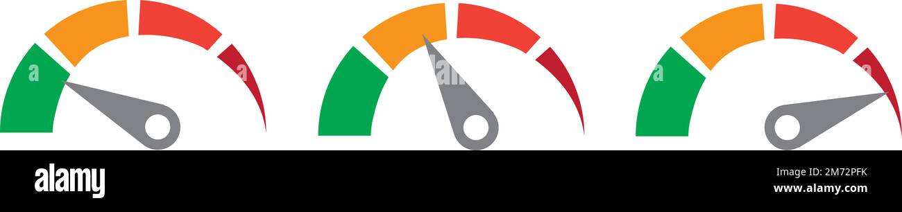 A vector set of speedometer icons of car dashboard Stock Vector Image ...