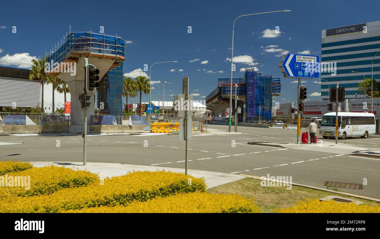 Construction of the 'Sydney Gateway' road expansion and overhead