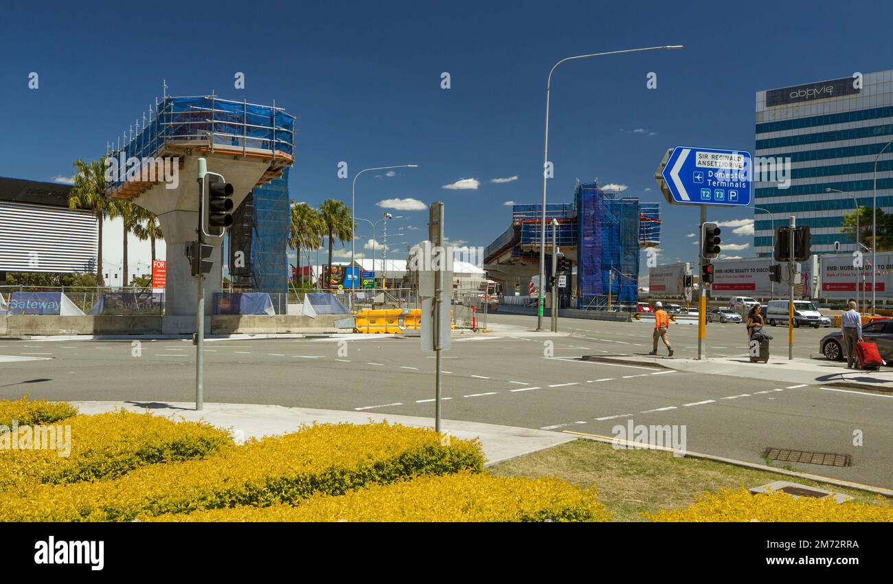 Construction of the 'Sydney Gateway' road expansion and overhead