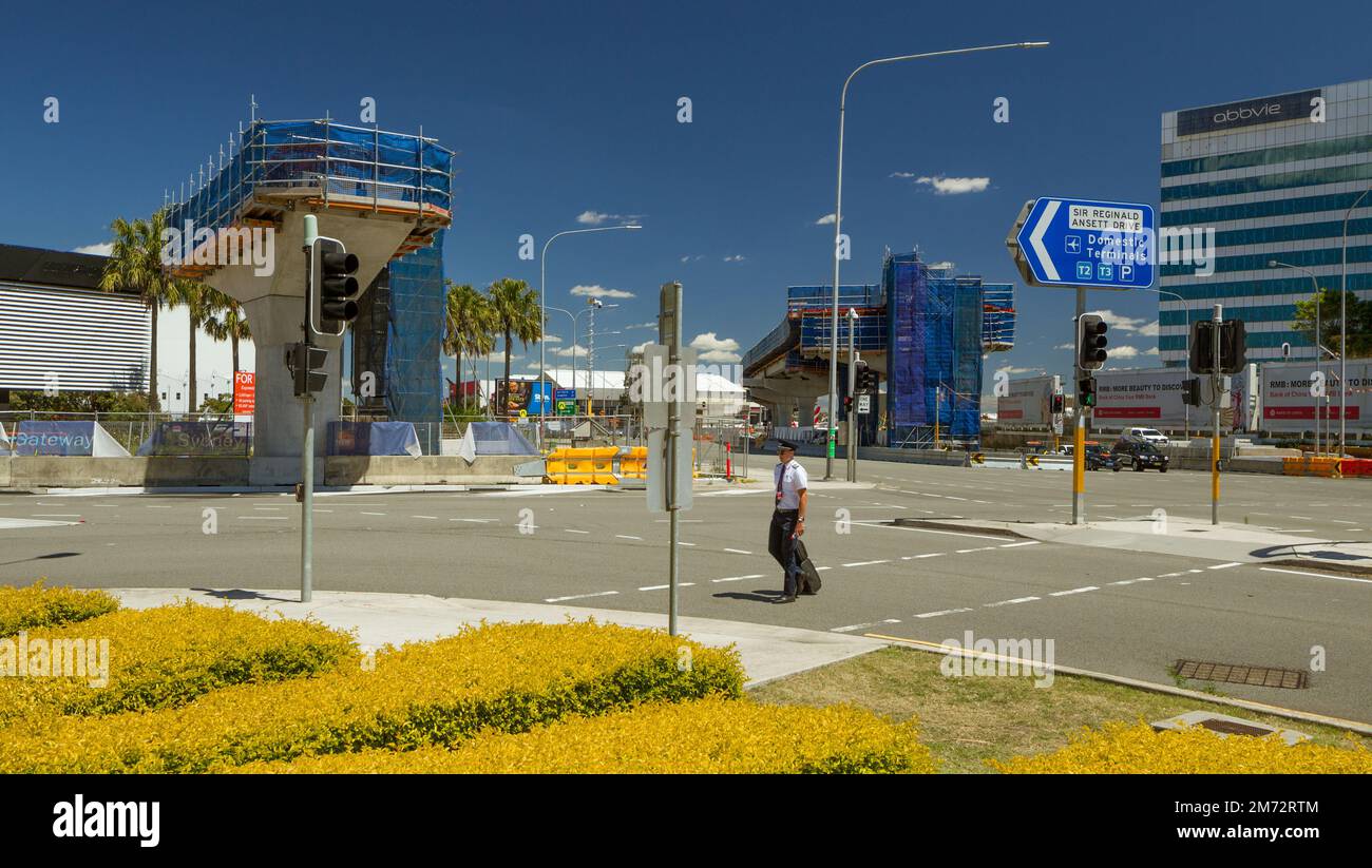 Construction of the 'Sydney Gateway' road expansion and overhead