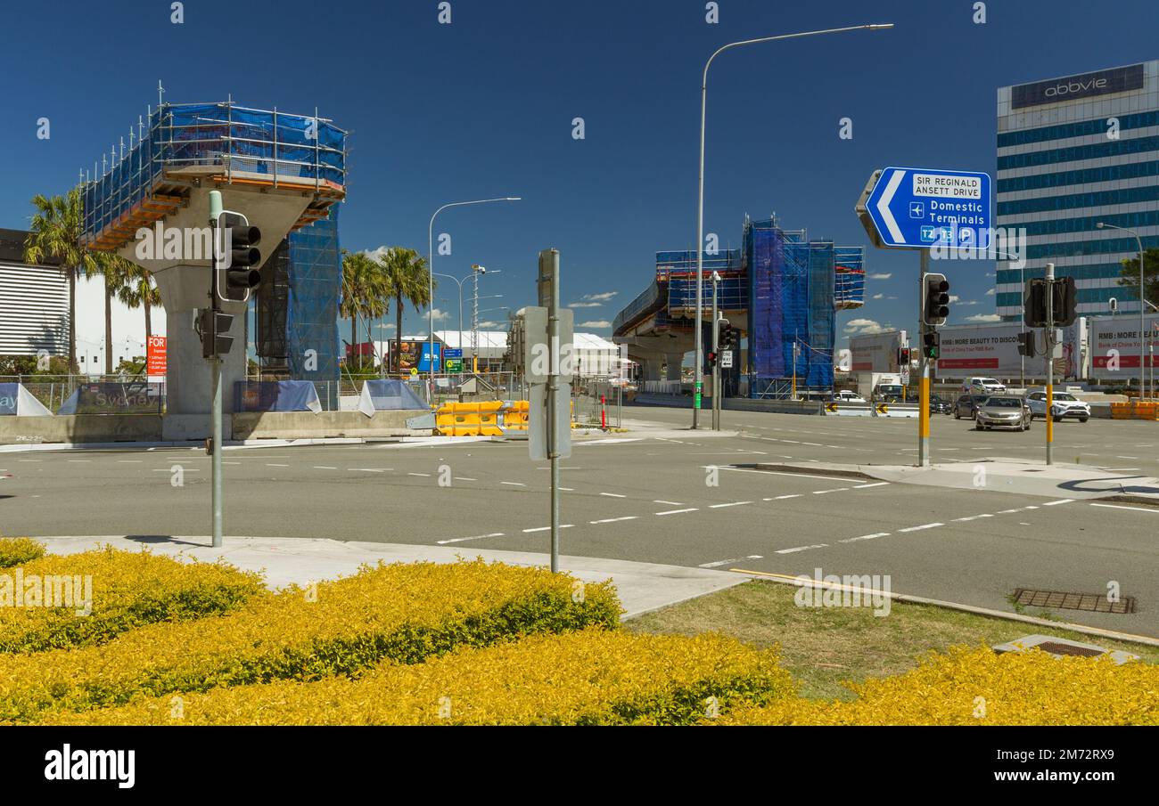 Construction of the 'Sydney Gateway' road expansion and overhead