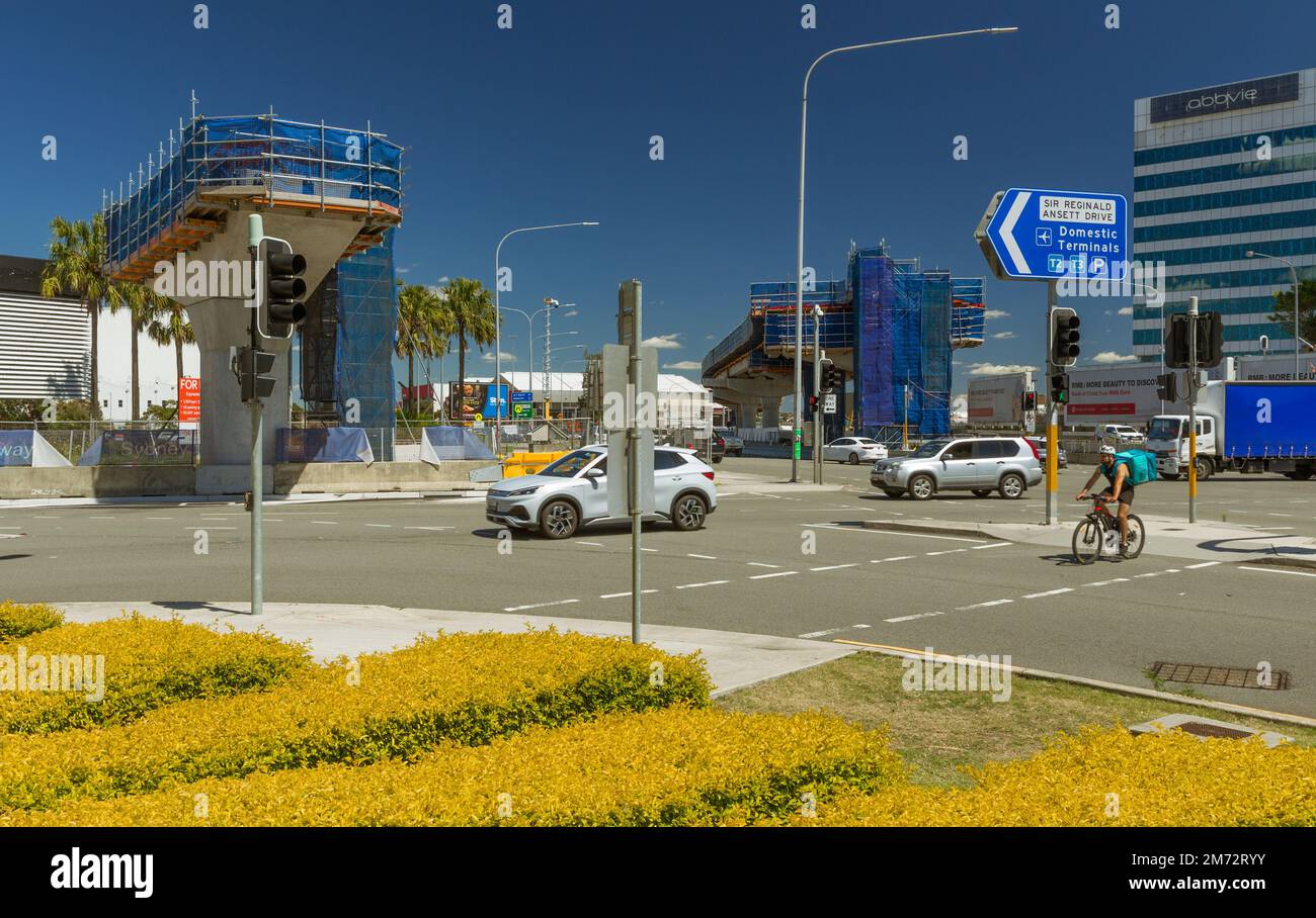 Construction of the 'Sydney Gateway' road expansion and overhead