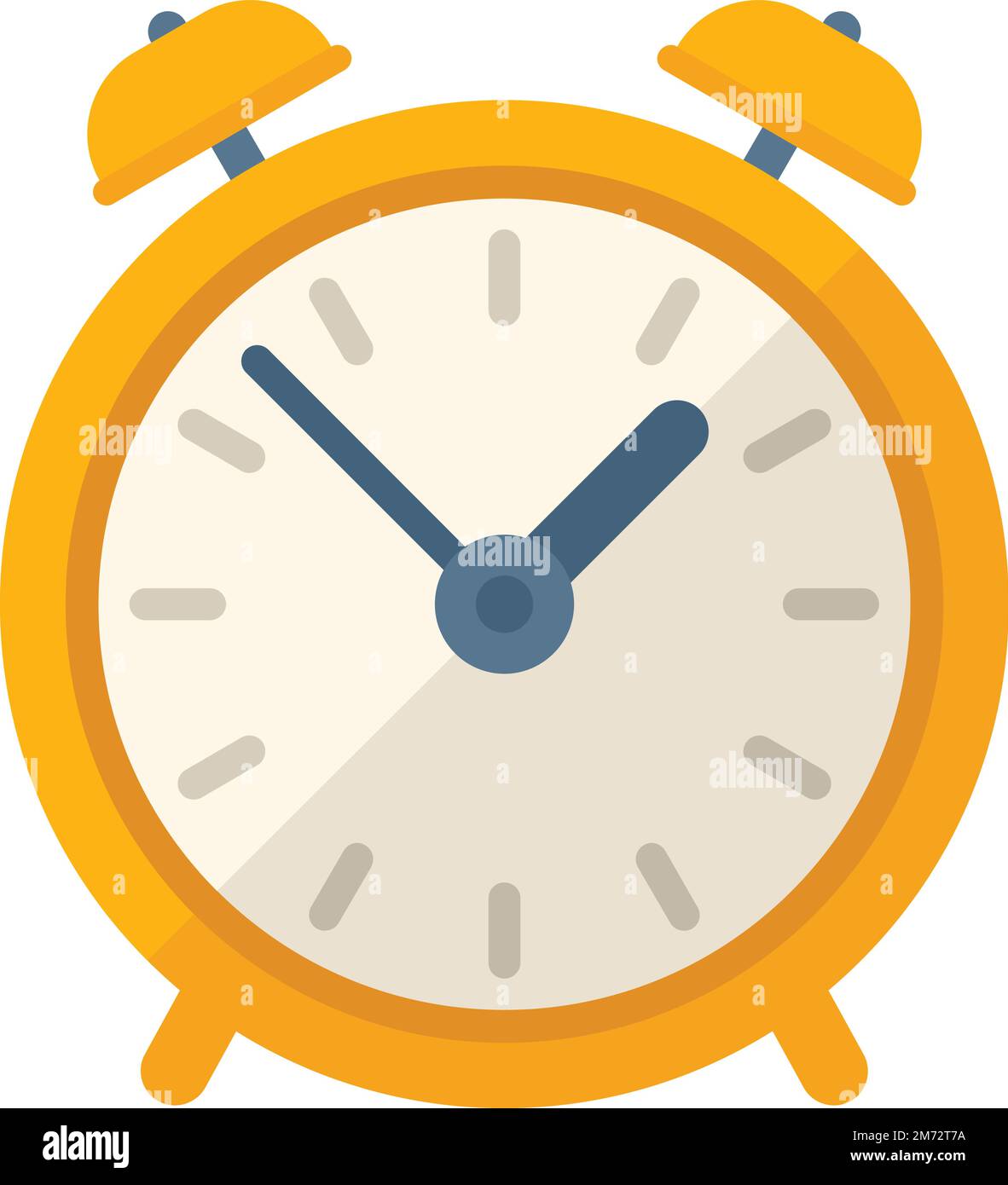 Morning alarm clock icon flat vector. Healthy lifestyle. Active life
