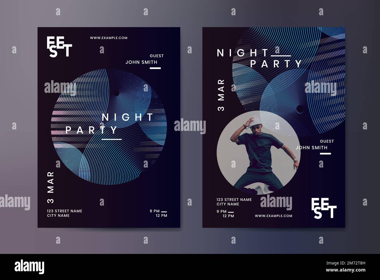 Night party poster design vector set Stock Vector Image & Art - Alamy