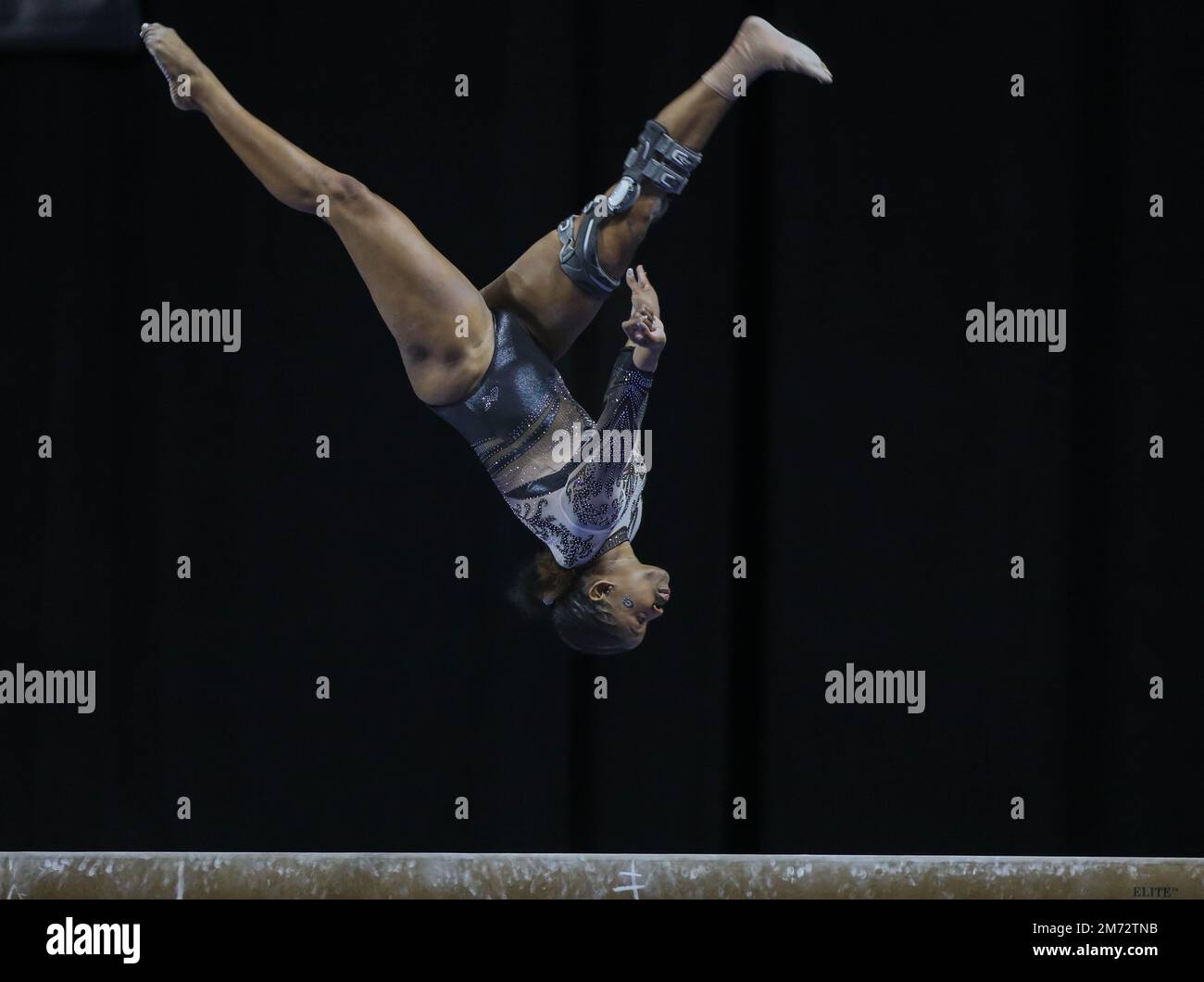 January 6, 2023 Naya Howard does a tumbling pass on the