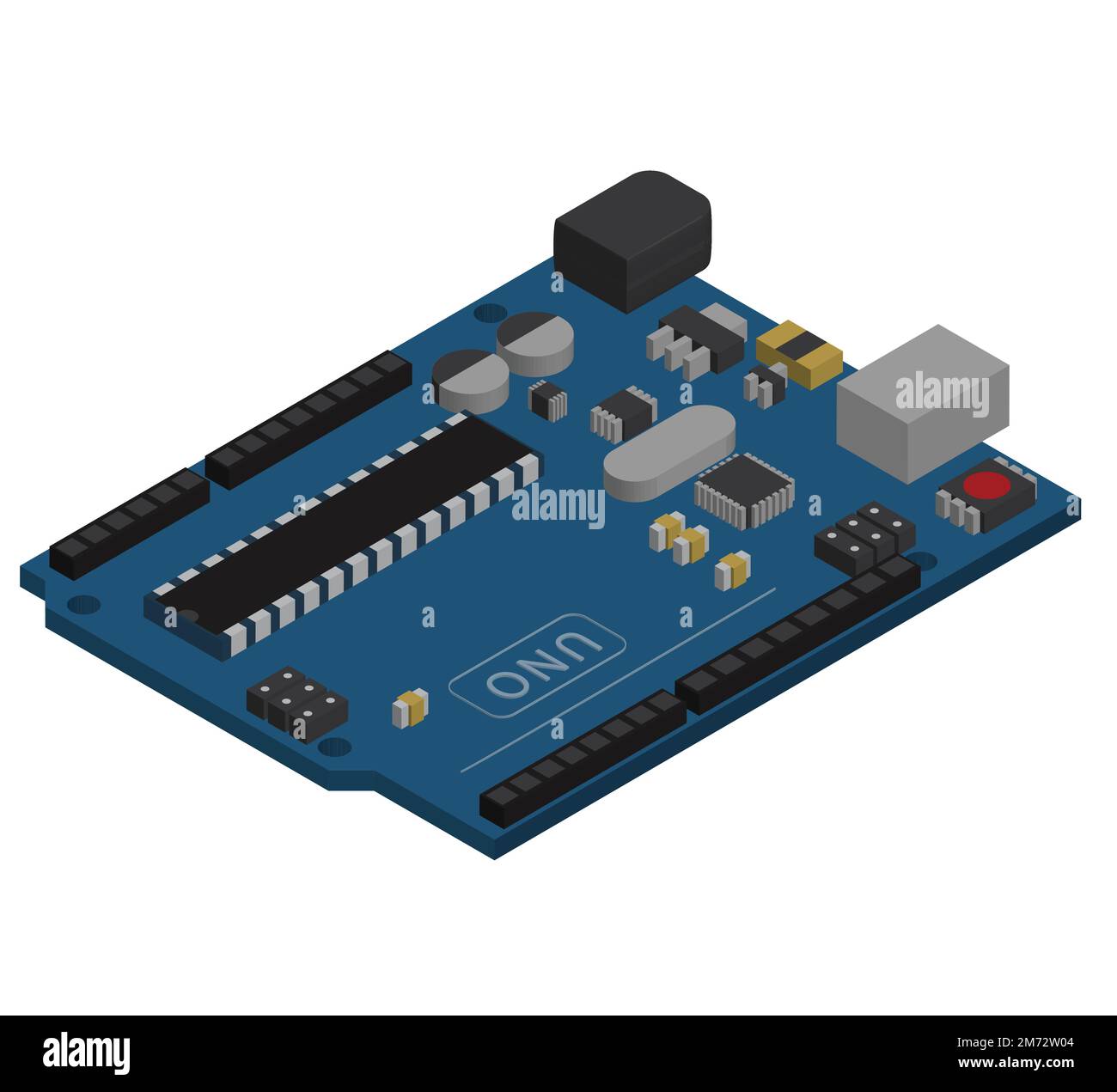 3d vector design of Arduino uno board Stock Vector