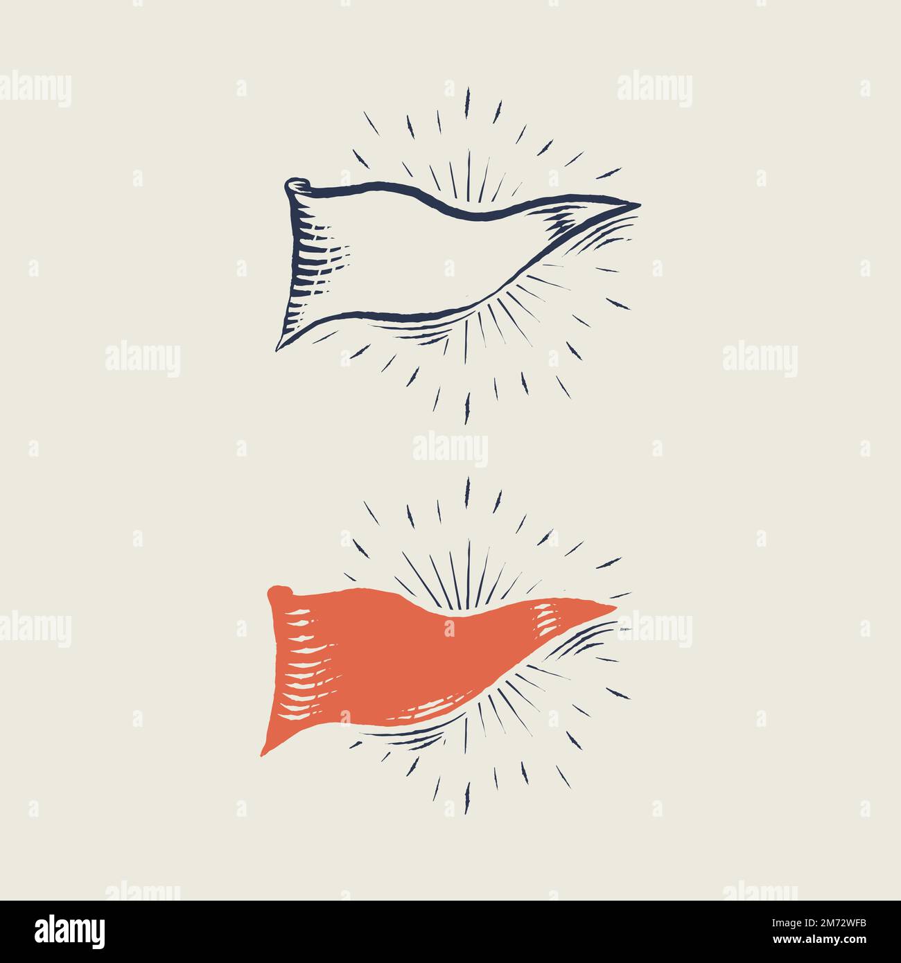 Old school flags and banners vector collection Stock Vector