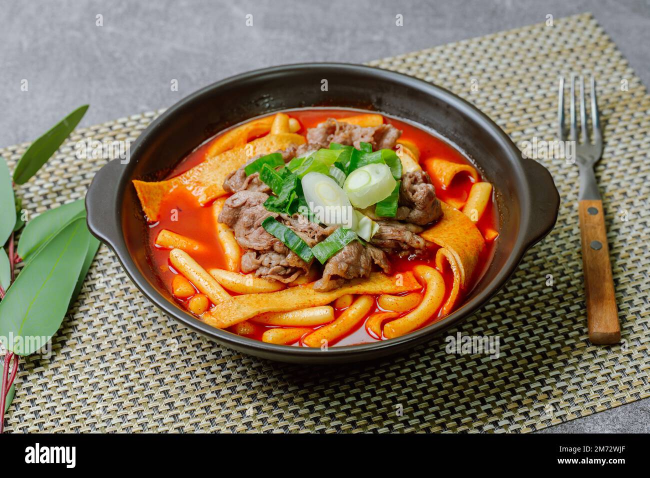 Tteokbokki, Stirfried Rice Cake Sliced rice cake bar (garaetteok) or