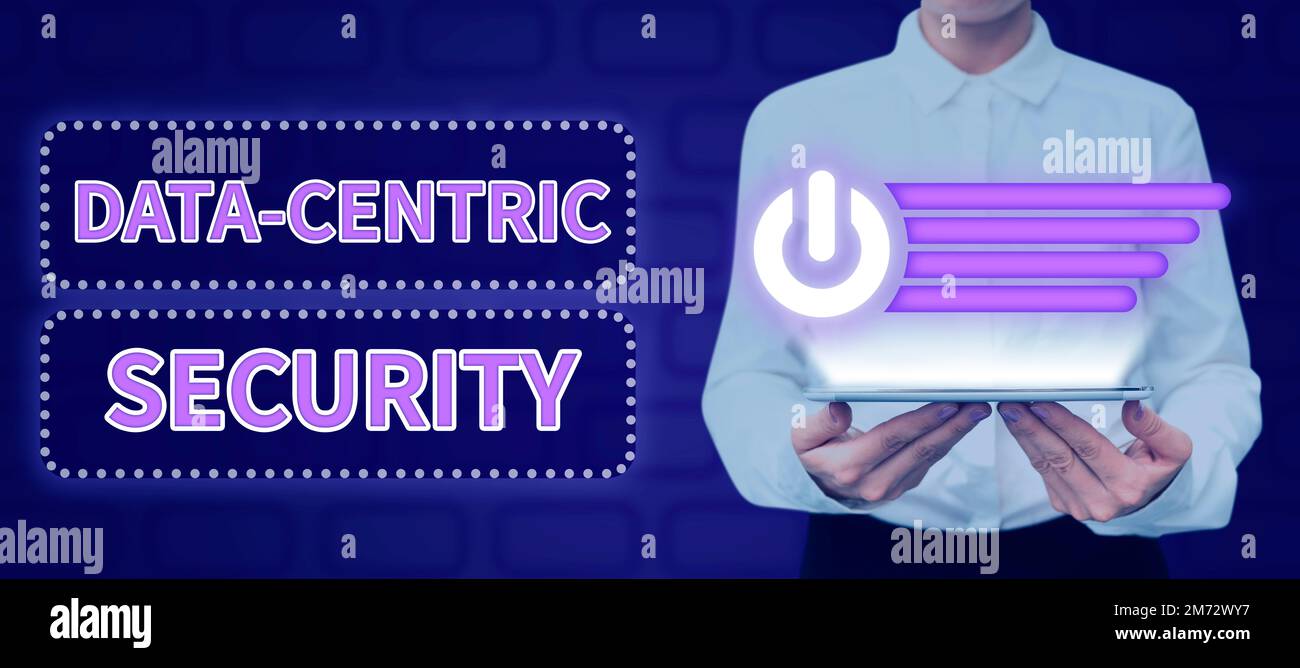 Inspiration showing sign Data Centric Security. Word for involves the retrieved values from the database by the web Stock Photo