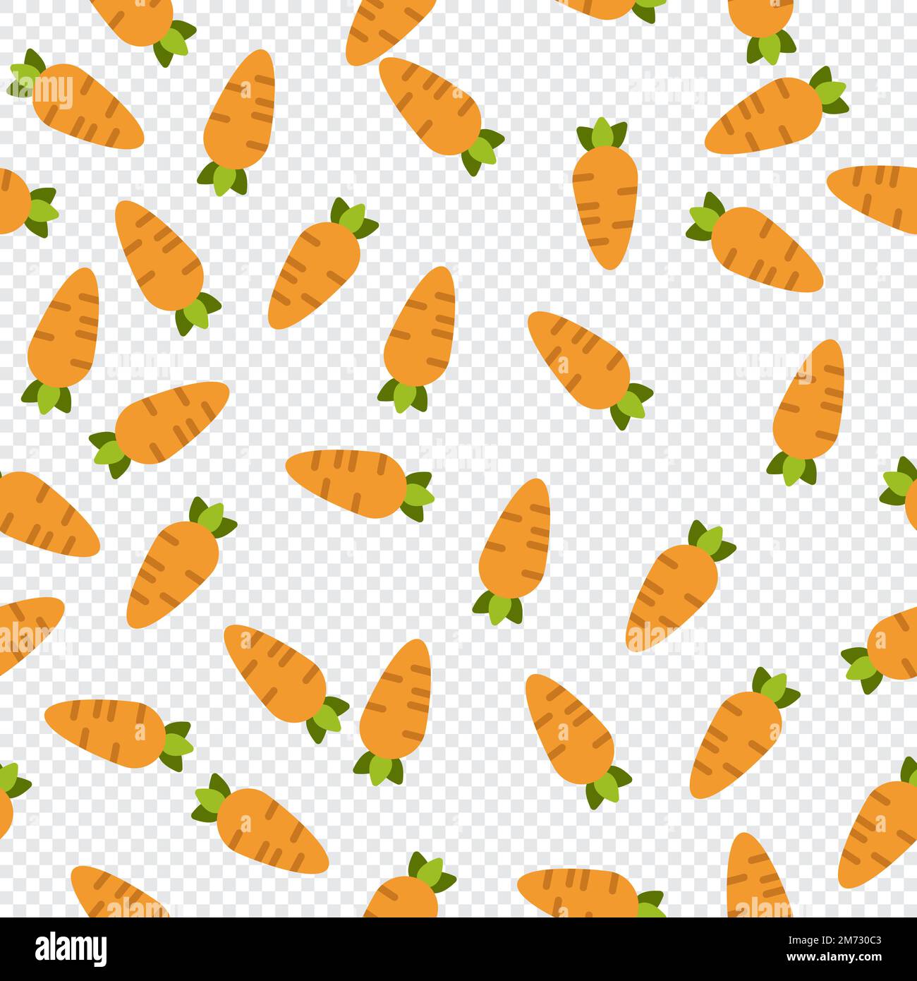 Carrot seamless pattern cute background. Vector cute carrots seamless pattern isolated. Carrot seamless background. Vector illustration Stock Vector