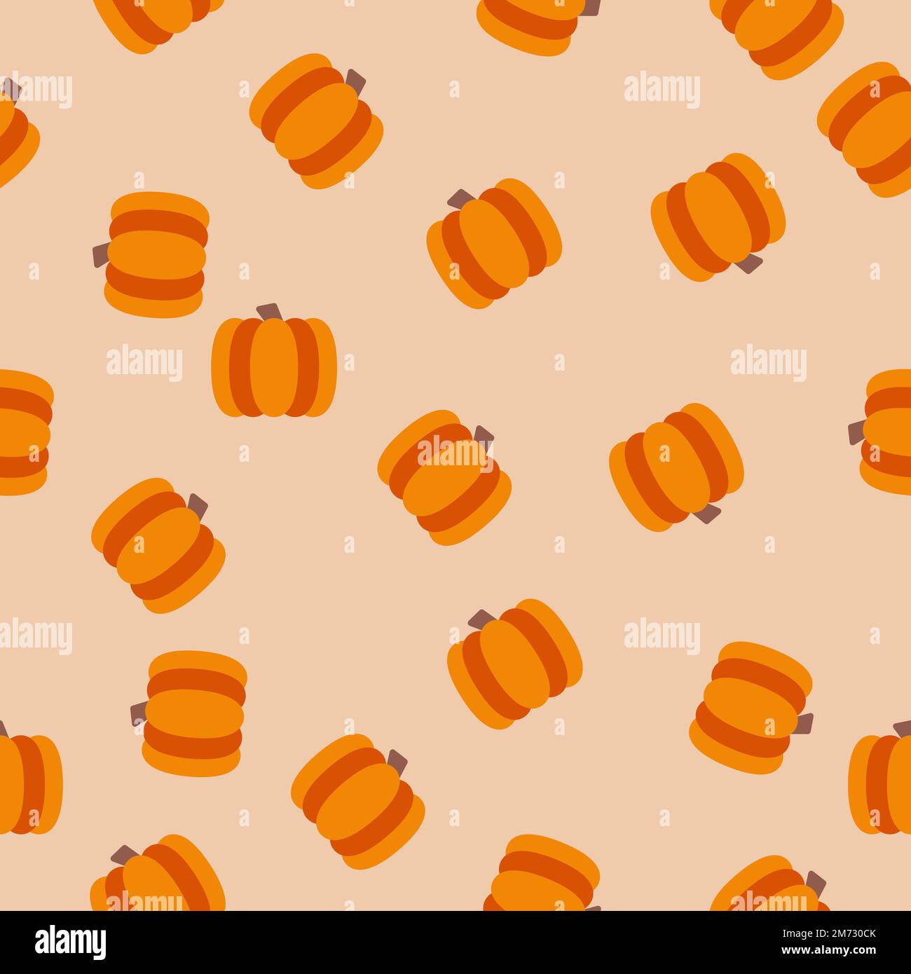 Pumpkin seamless pattern cute background. Vector cute pumpkins seamless pattern isolated. Pumpkin seamless background. Vector illustration Stock Vector
