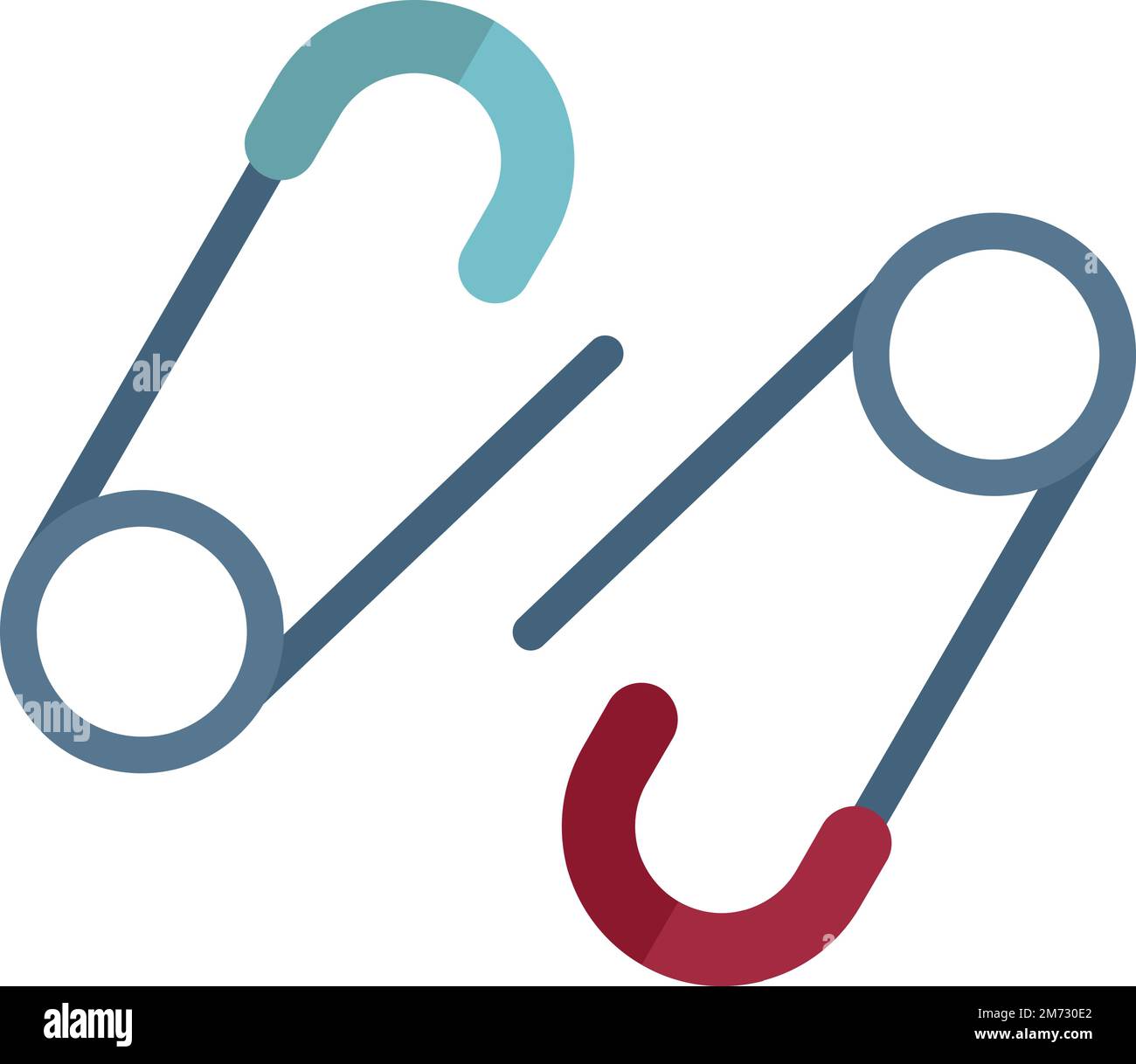 Clothing clip icon flat vector. Repair machine. Sew accessories