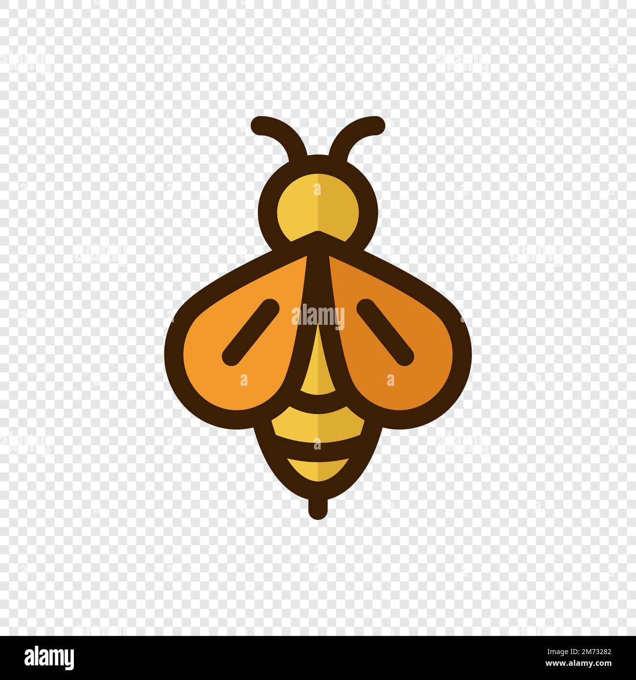 Honey bee vector icon. Creative geometric bee logo design. Linear bee icon. Vector illustration Stock Vector