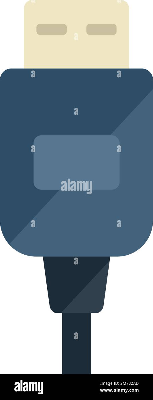 Fix cable icon flat vector. Broken phone. Tablet service isolated Stock