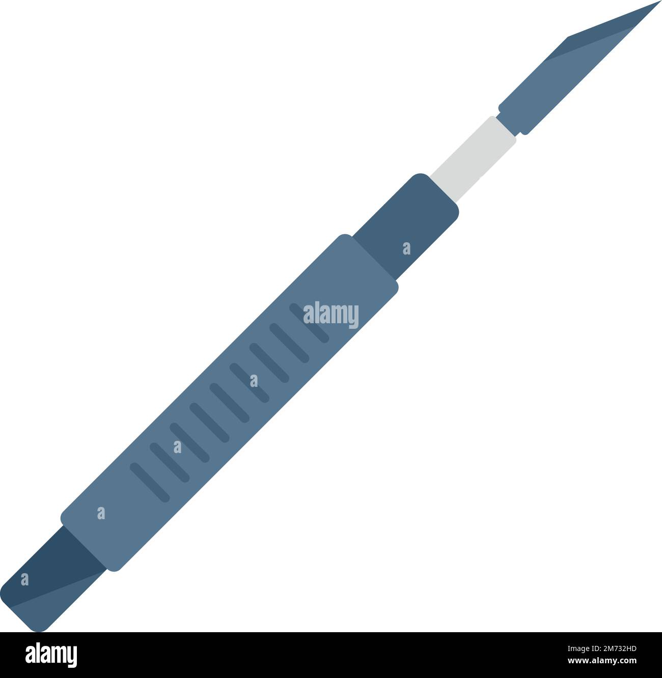 Tablet repair scalpel icon flat vector. Smartphone repair. Fix service ...