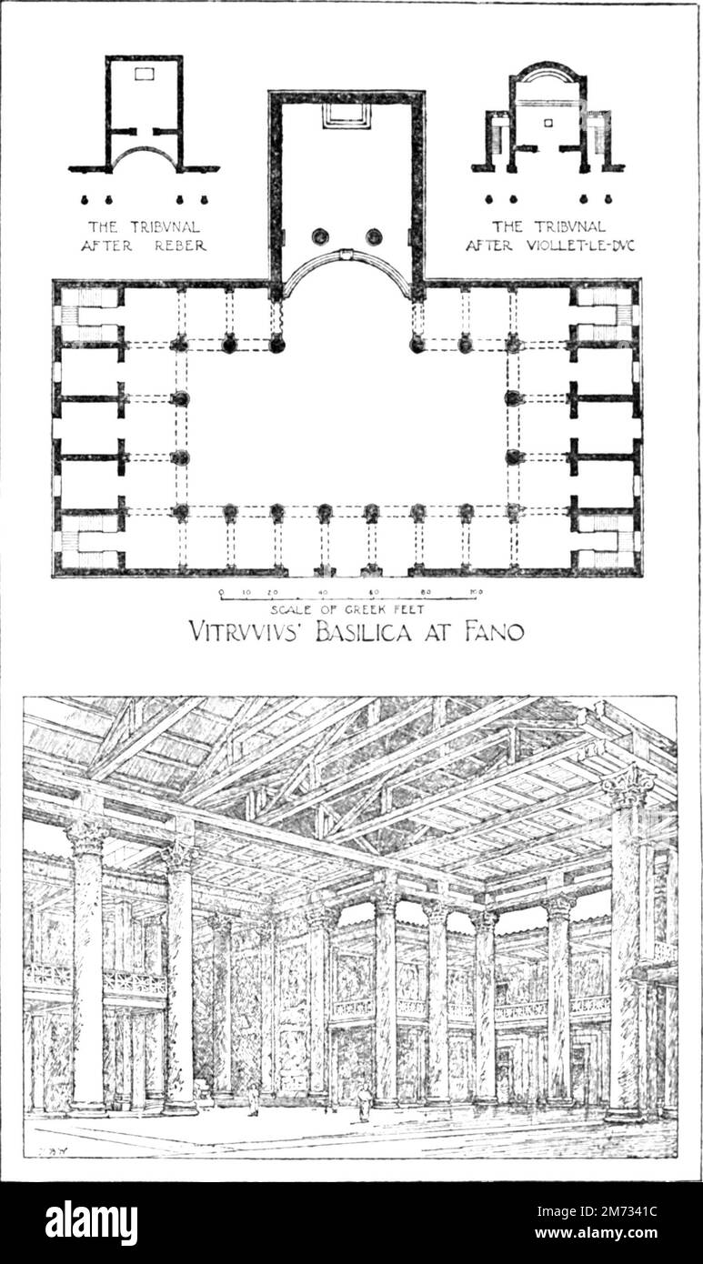 Vitruvius the Ten Books on Architecture Basilica at Fano Stock Photo