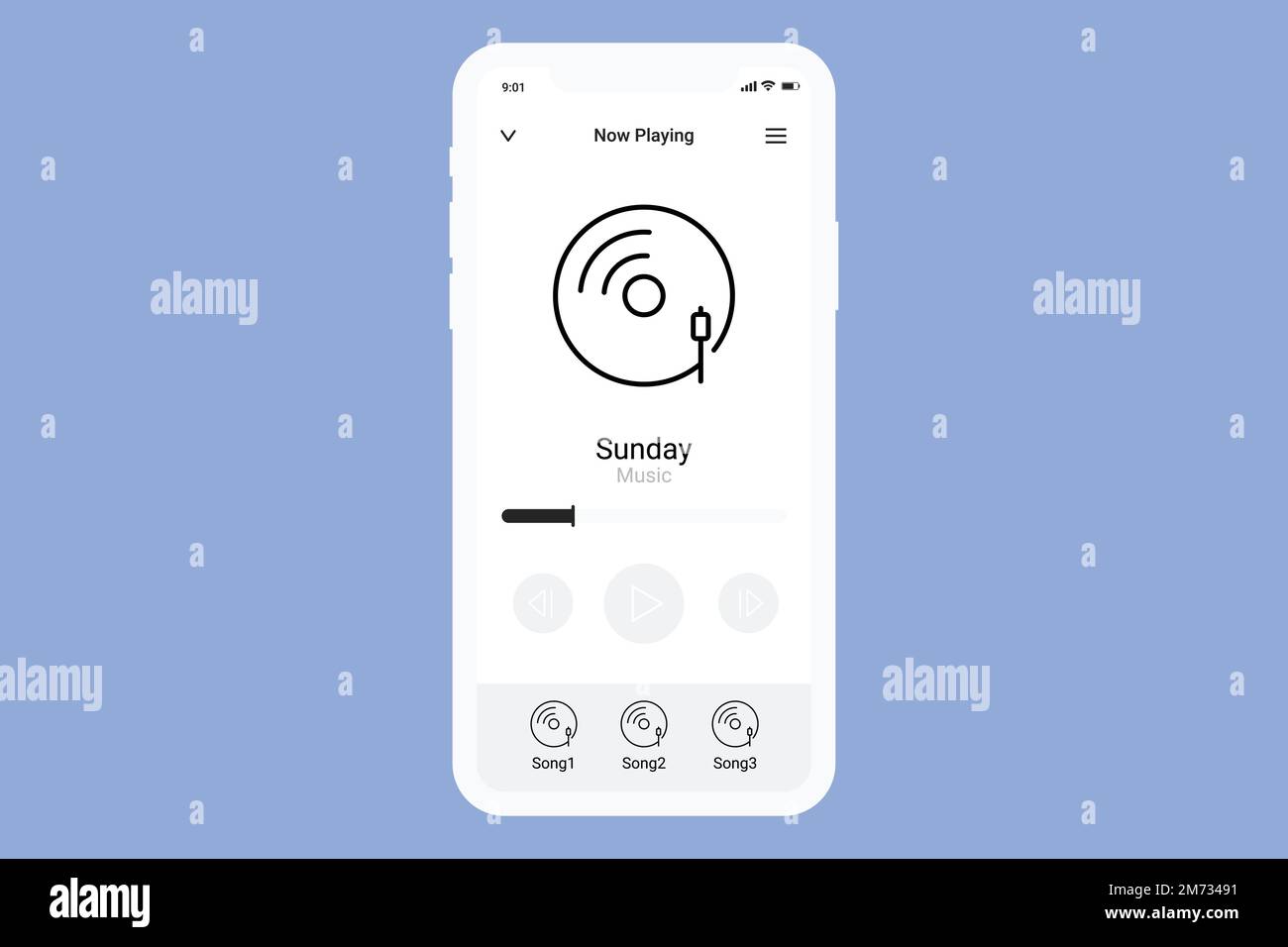 Digital music displayed on a screen vector Stock Vector Image & Art Alamy