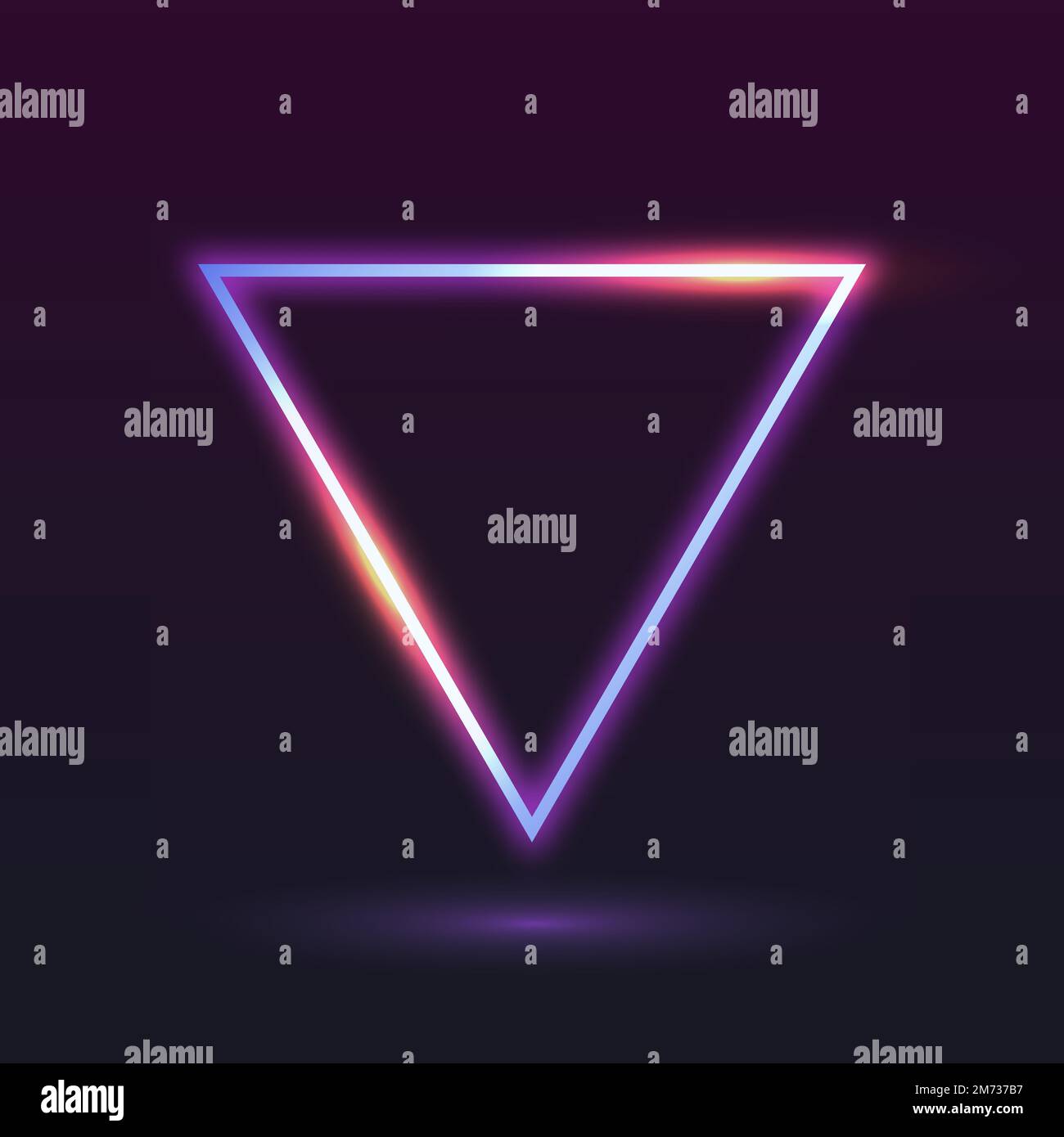 Retro neon triangle badge vector Stock Vector