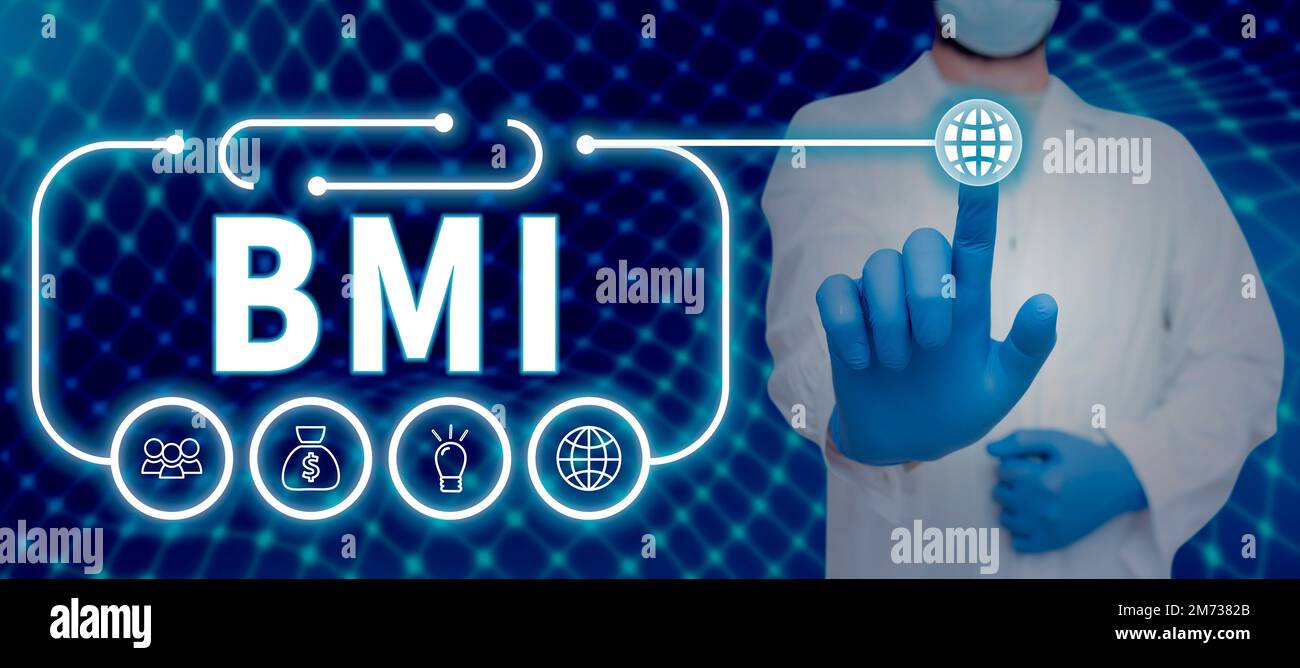 Sign displaying Bmi. Internet Concept Method of estimating body fat ...