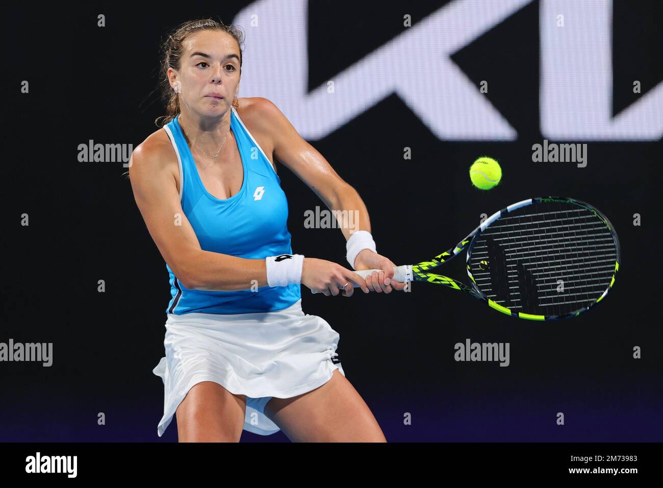 Sydney, Australia. 07th Jan, 2023. Lucia Bronzetti of Italy plays a