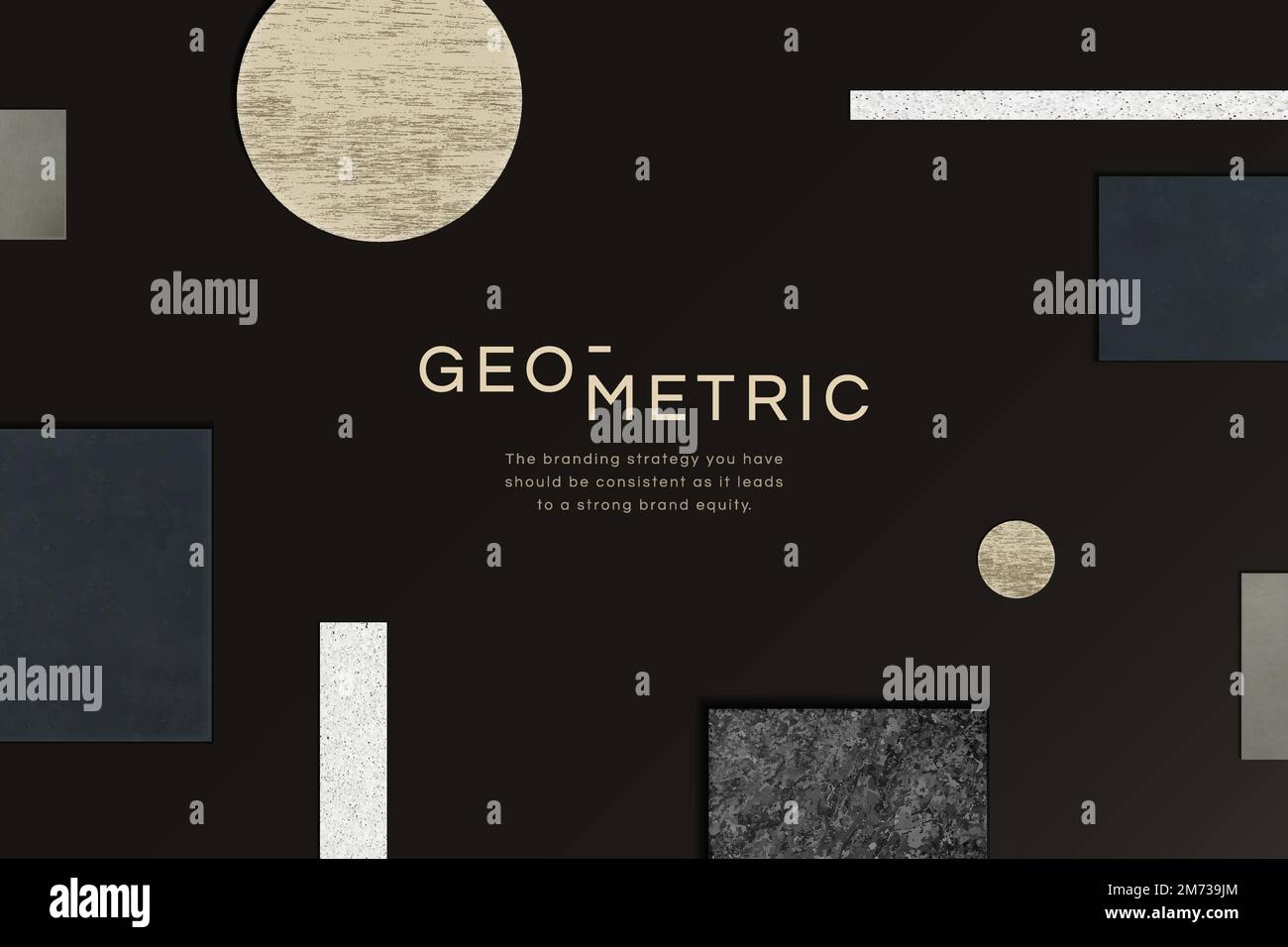 Geometric shape patterned on black background vector Stock Vector