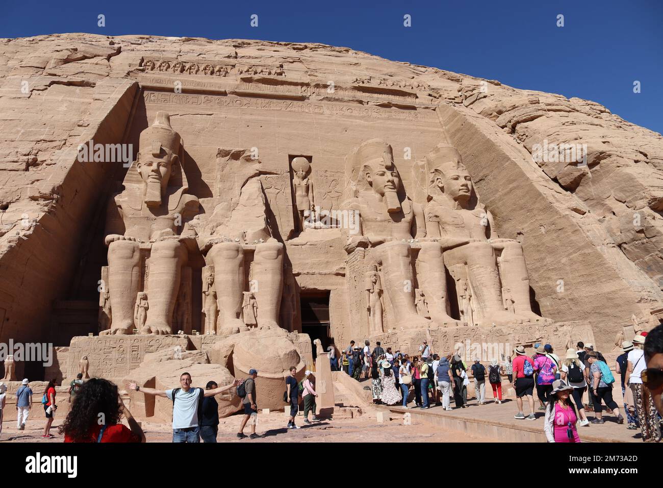 Beautiful Temple of Abu Simbel Stock Photo