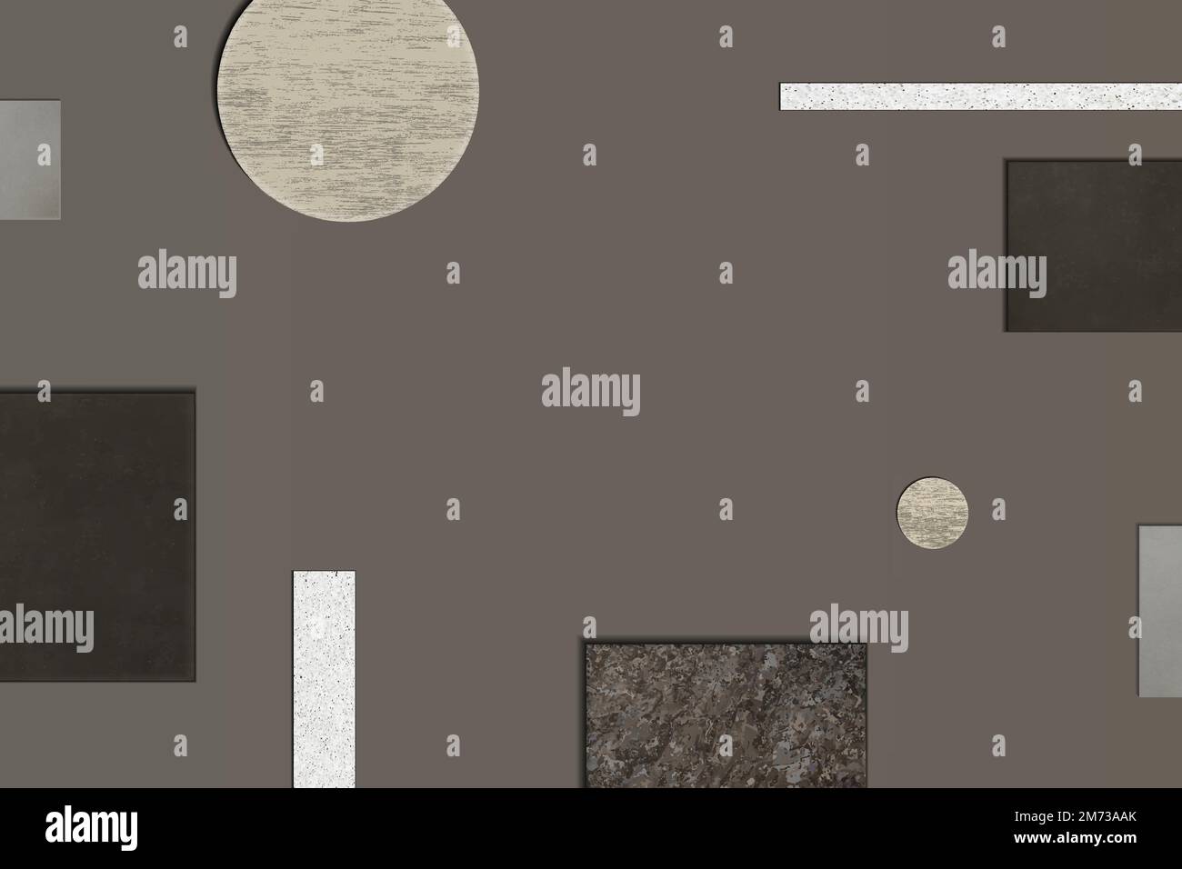 Geometric shape patterned on brown background vector Stock Vector