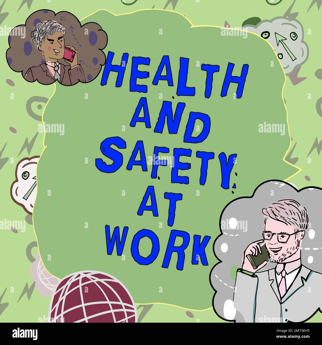 Sign displaying Health And Safety At Work. Business overview Secure procedures prevent accidents