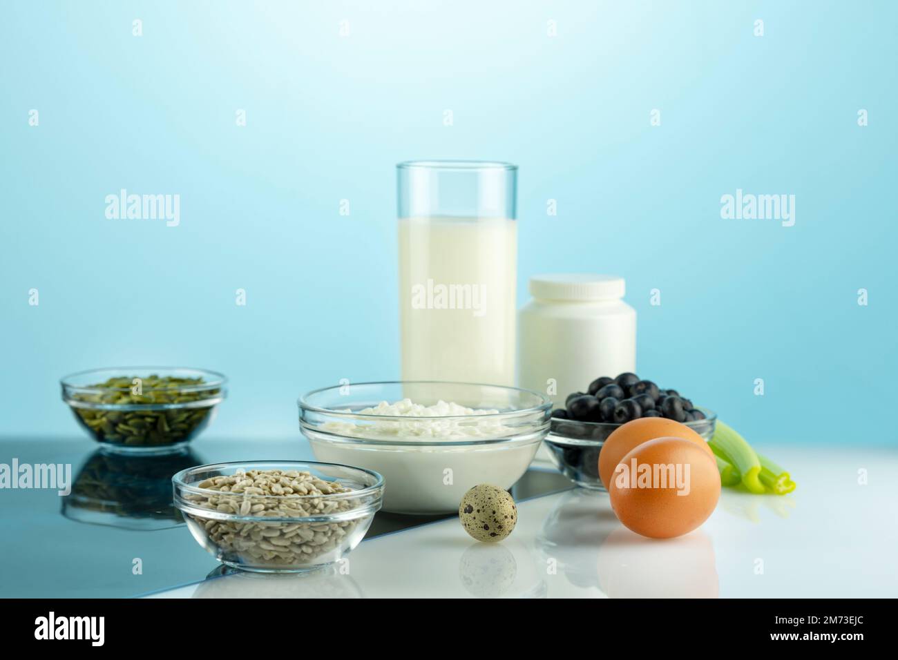 Food with calcium for health bones and joints. Products rich in calcium