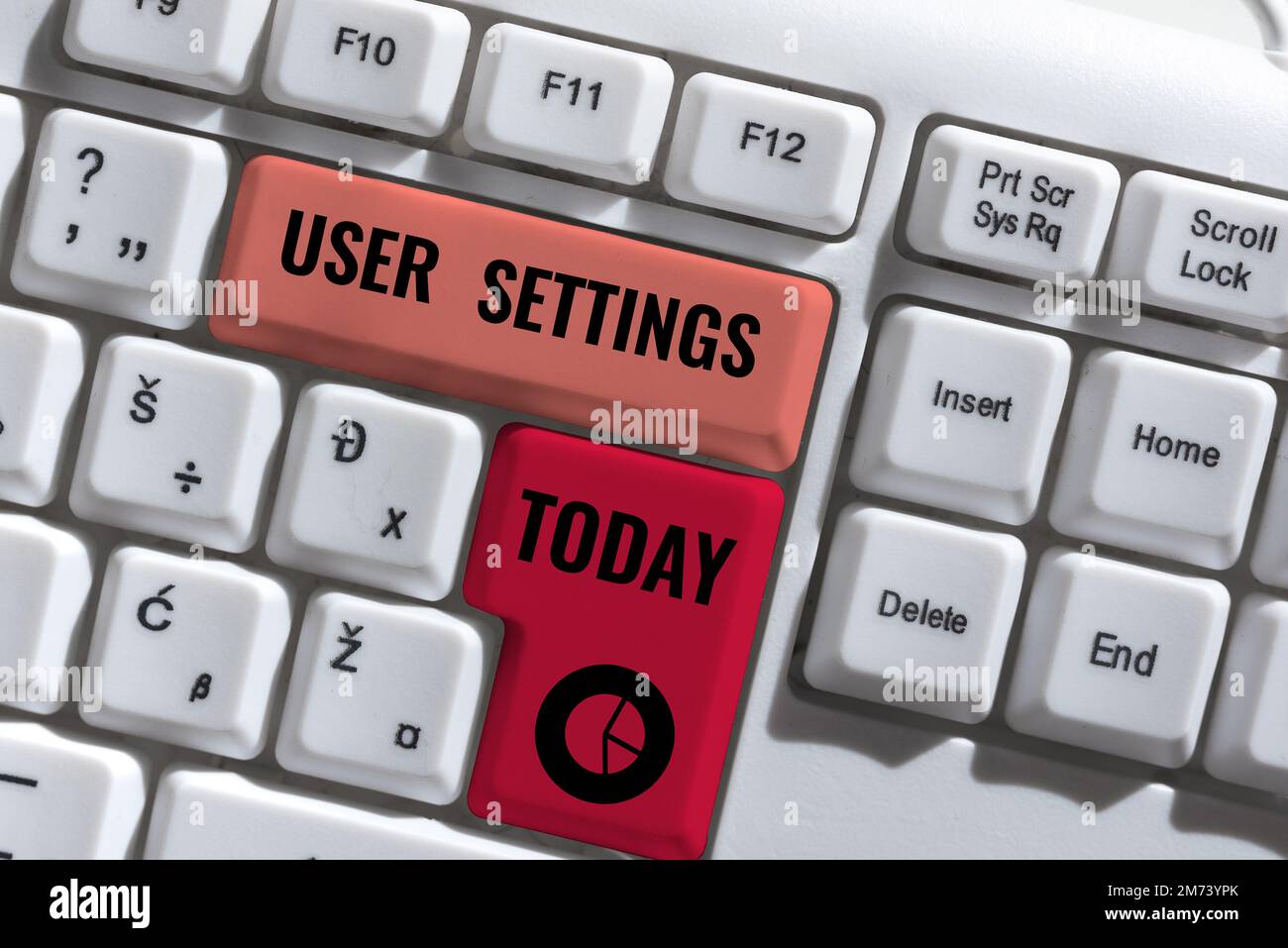 Settings Text/image Writing displaying text User Settings. Conceptual photo Configuration ...